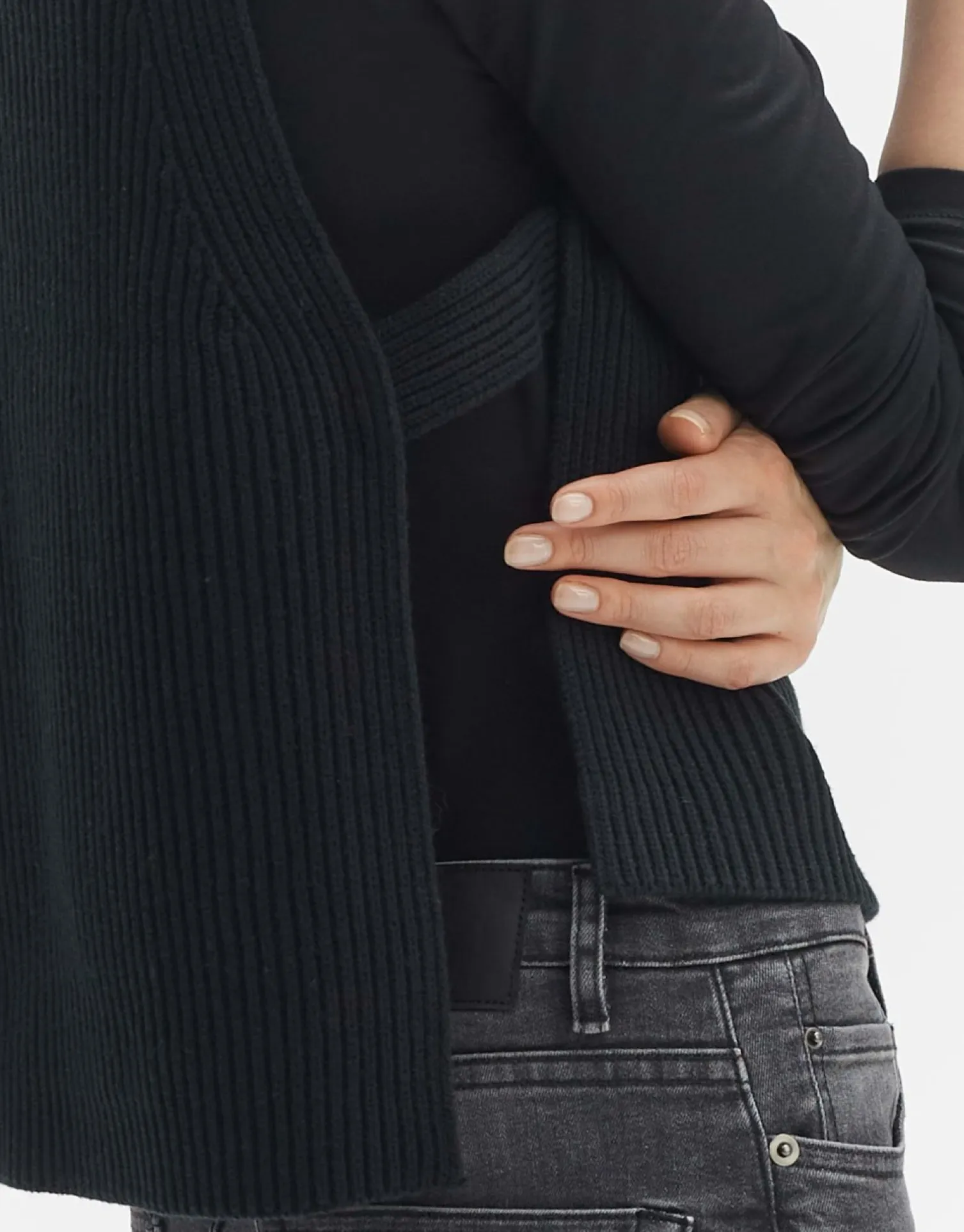 someday Fashion Gebreide Items>Abibo Cape Black