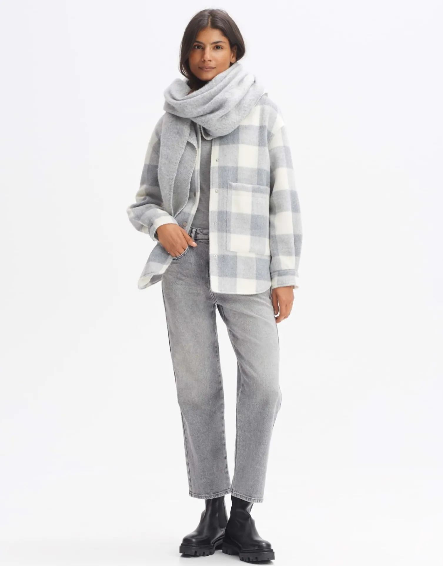 someday Fashion Accessoires>Amadsi Scarf Hazy Fog Melange