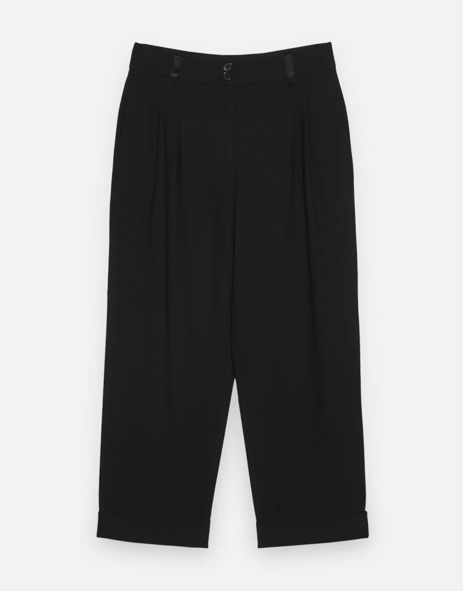 someday Fashion Broeken>Bandplooibroek Cinili Shine Black