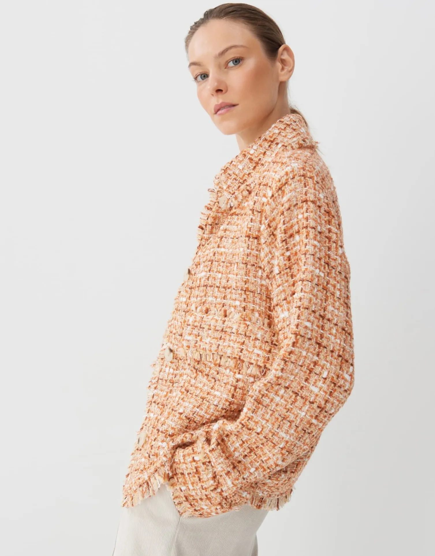 someday Fashion Blazer Vesten>Blazer Jas Nior Color Crush Orange