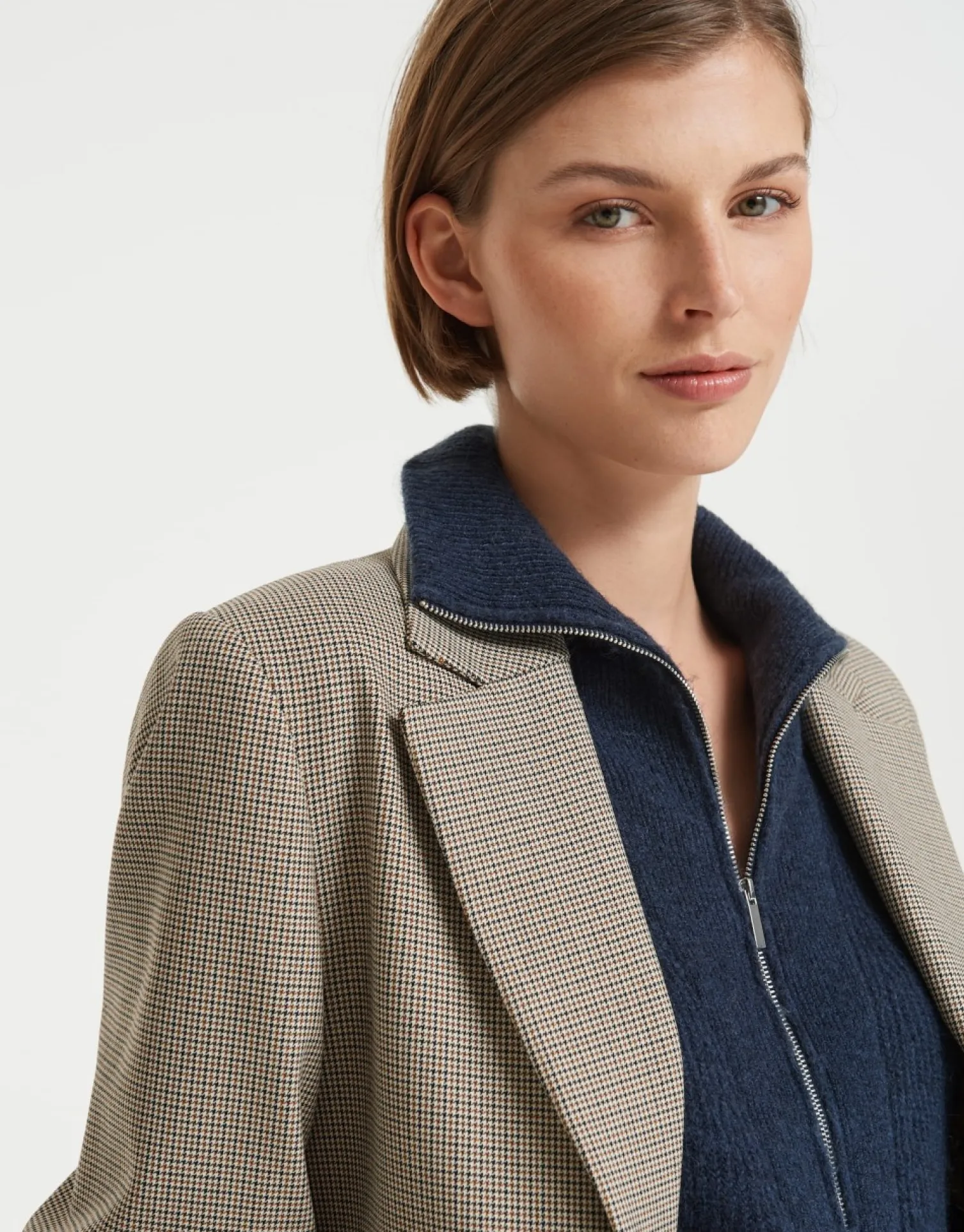 someday Fashion Blazer Vesten>Blazer Jimeni Check Nutmeg