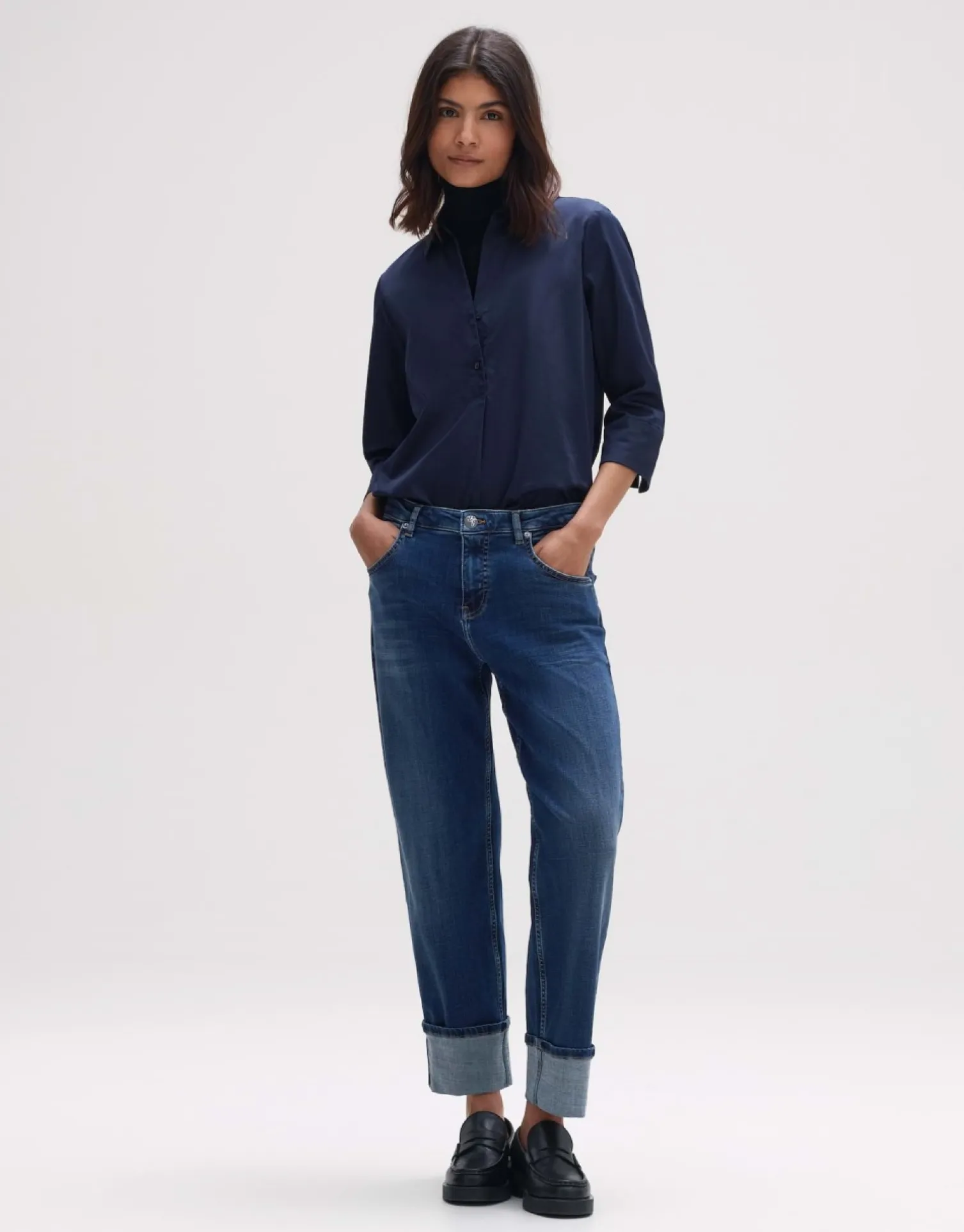 someday Fashion Blouses>Blouse Foleo Coal Blue