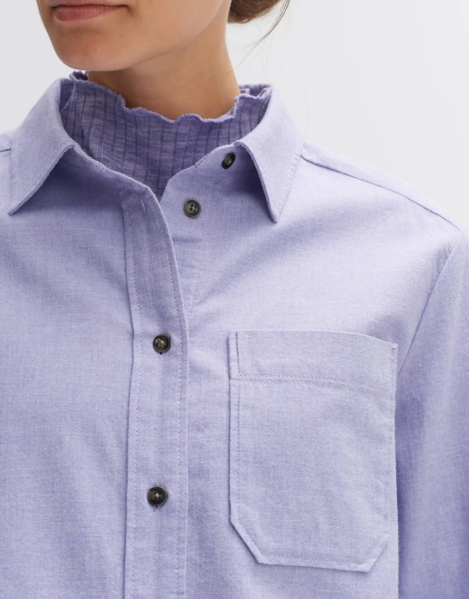 someday Fashion Blouses>Blouse Met Lange Mouwen Farven Soft Viola