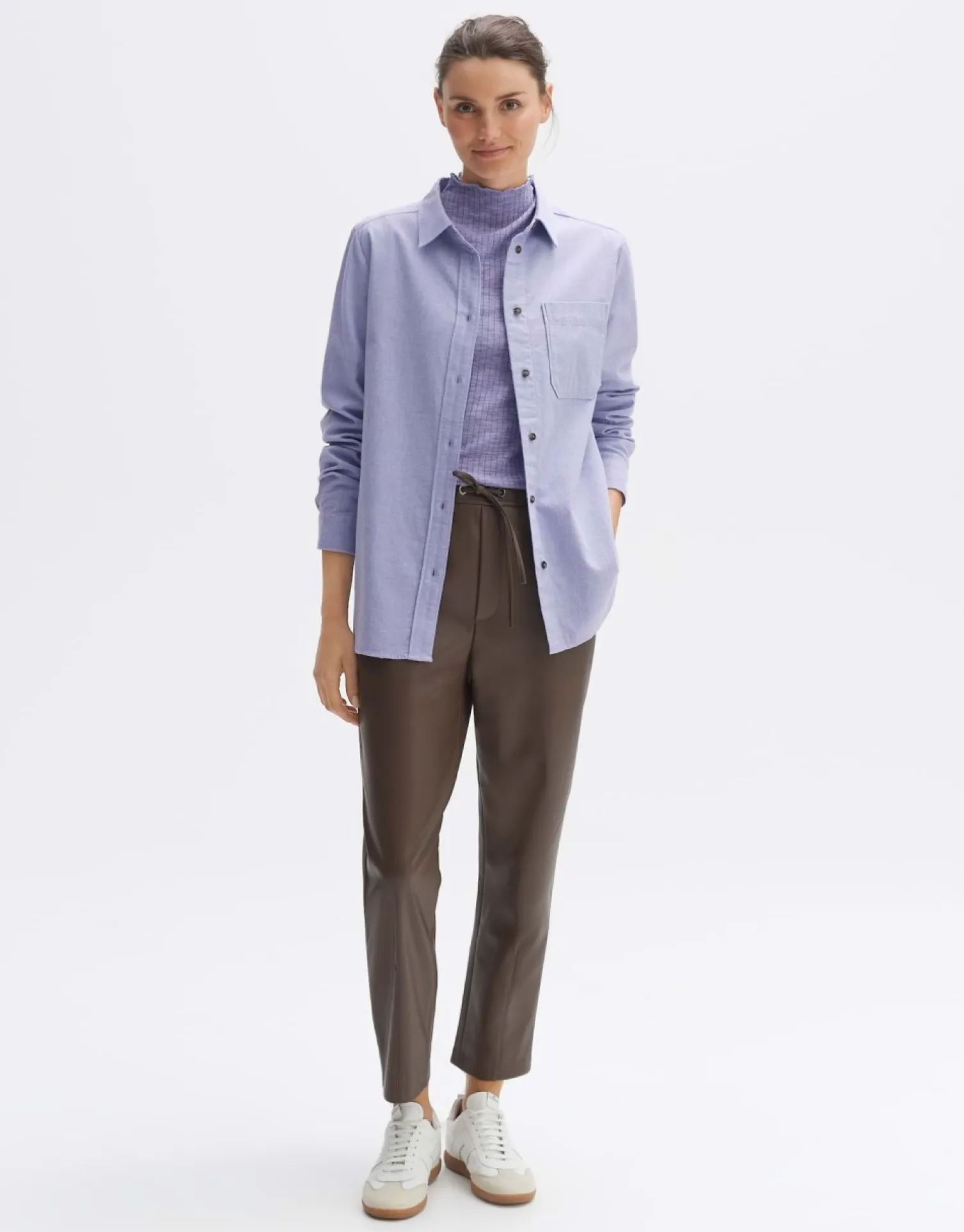 someday Fashion Blouses>Blouse Met Lange Mouwen Farven Soft Viola