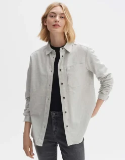 someday Fashion Blouses>Blouse Met Lange Mouwen Farven Hazy Fog Melange