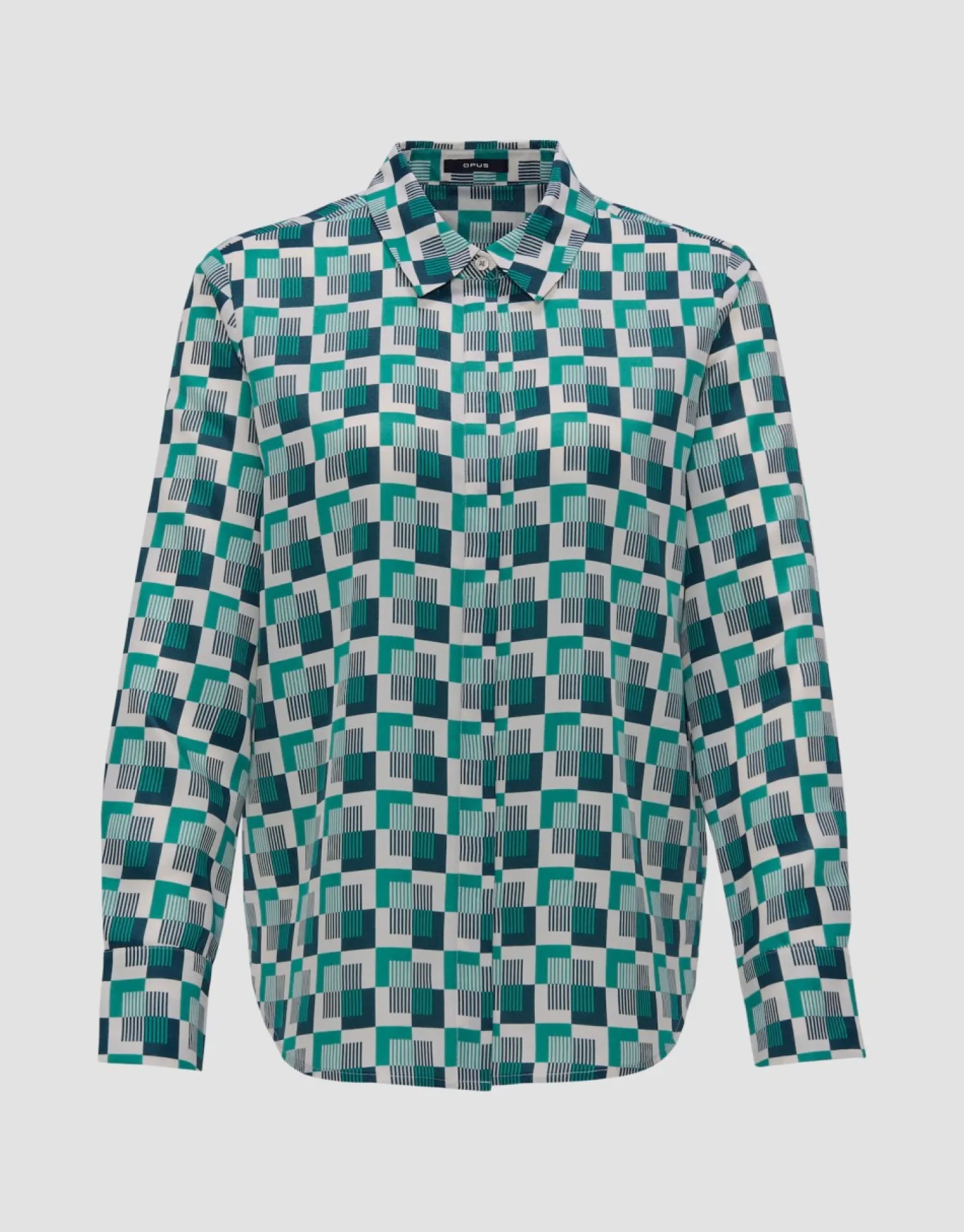 someday Fashion Blouses>Blouse Met Print Falkine Retro Deep Teal