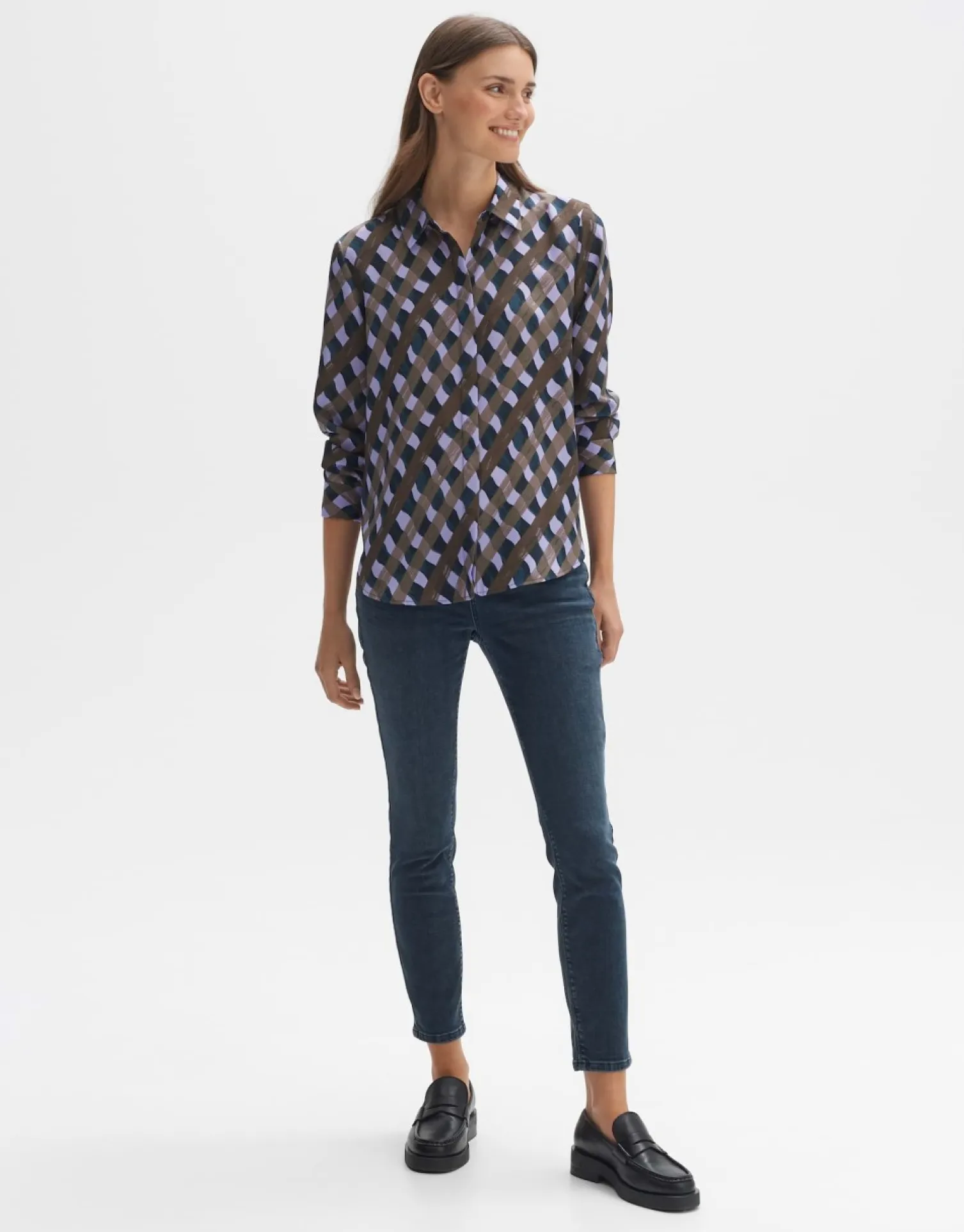 someday Fashion Blouses>Blouse Met Print Falkine Splendid Coal Blue