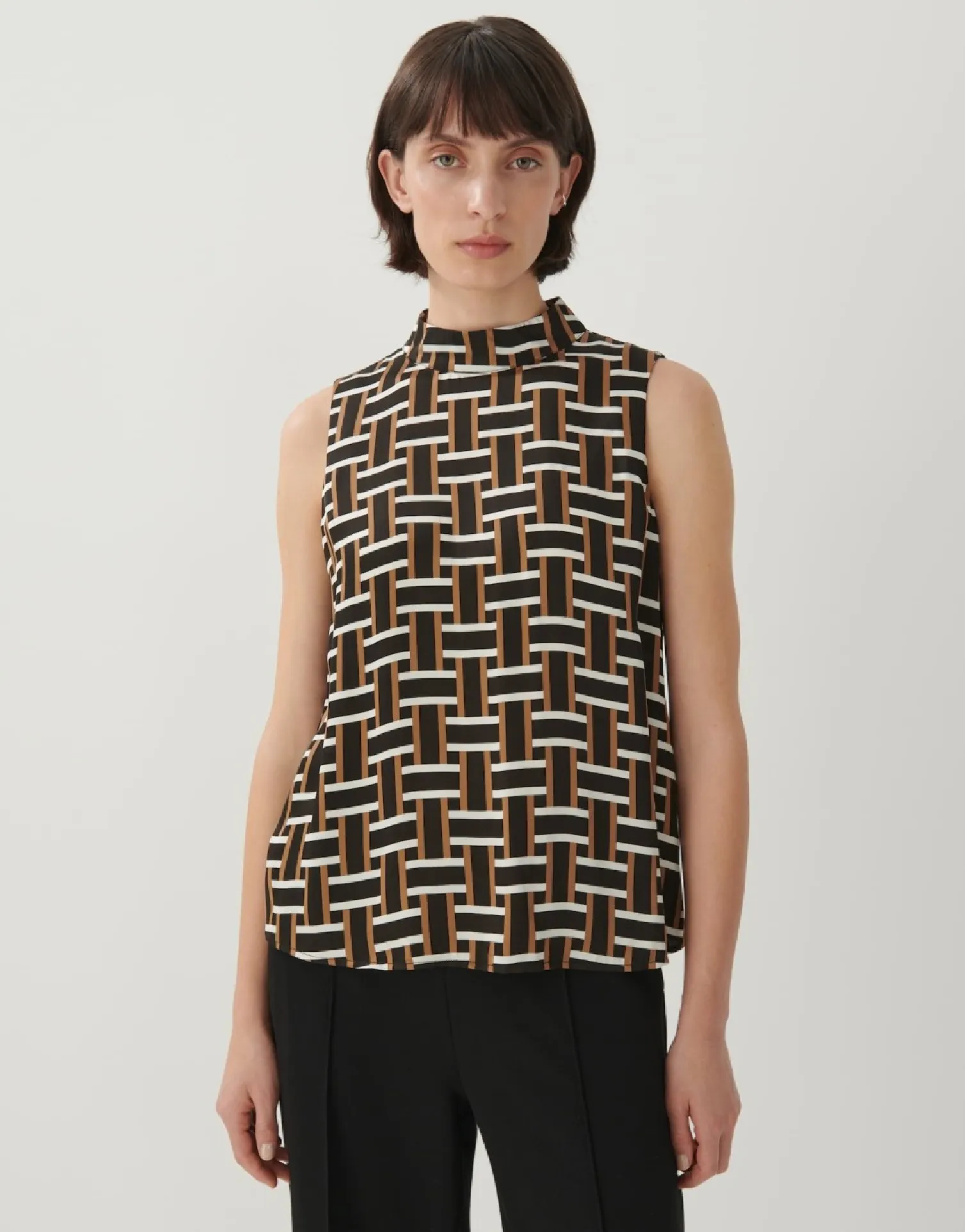 someday Fashion Blouses>Blouse Met Print Zhana Brown Hazel