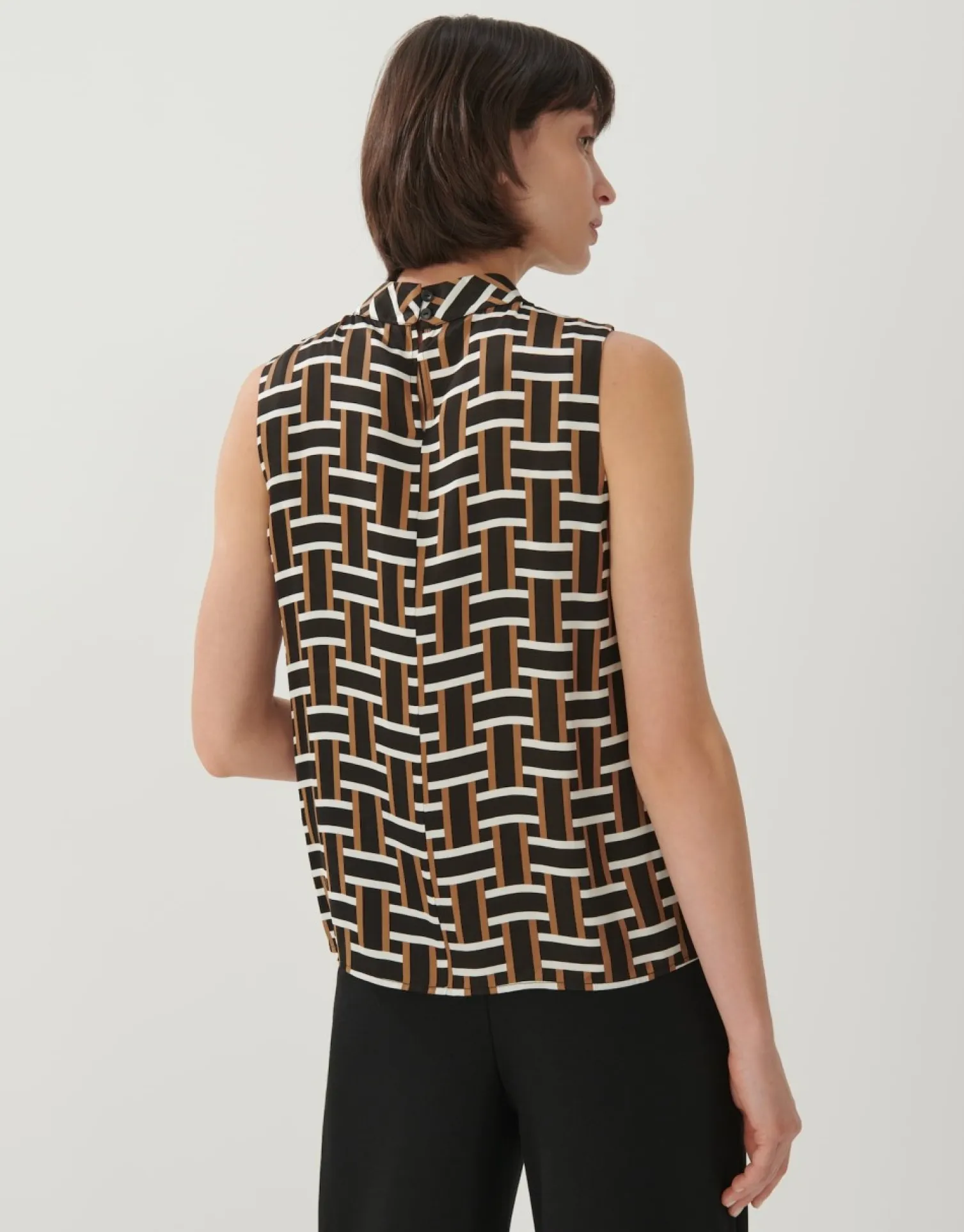 someday Fashion Blouses>Blouse Met Print Zhana Brown Hazel