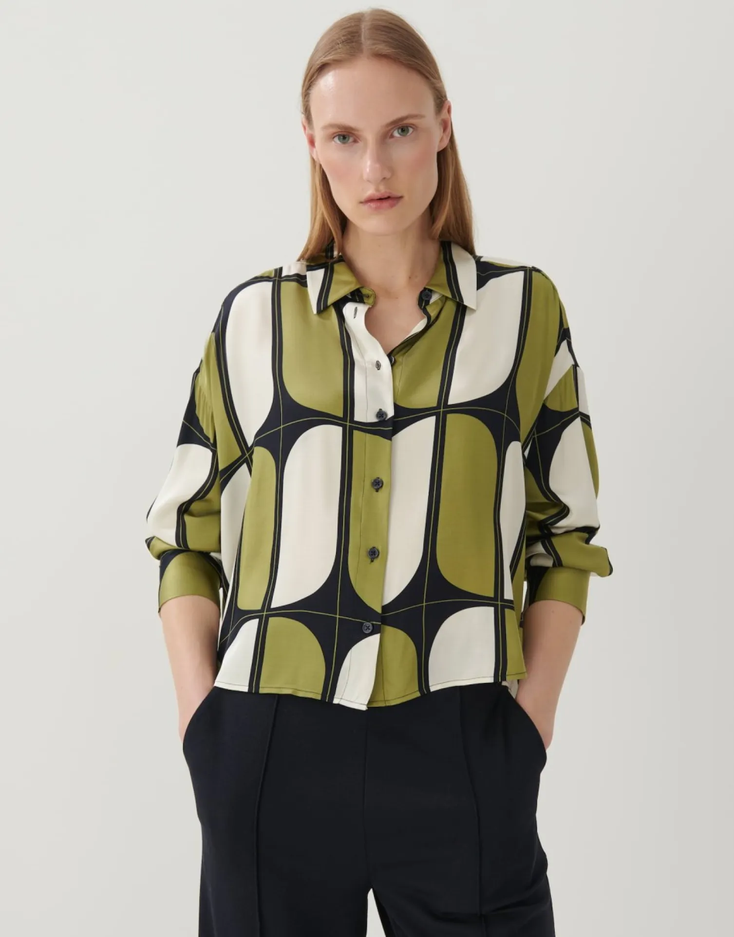 someday Fashion Blouses>Blouse Met Print Zilako Green Moss