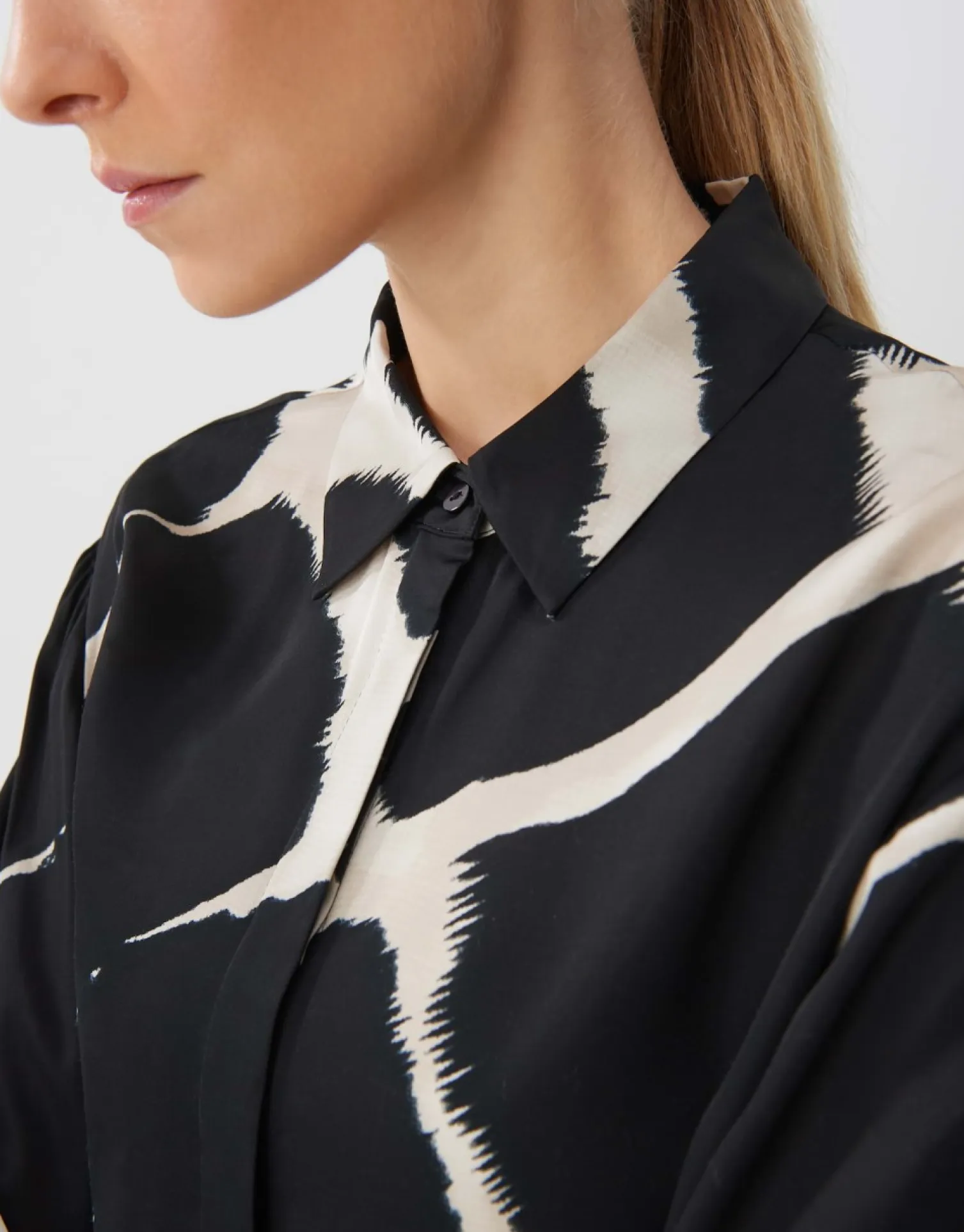 someday Fashion Blazer Vesten>Blouse Met Print Zirvana Black