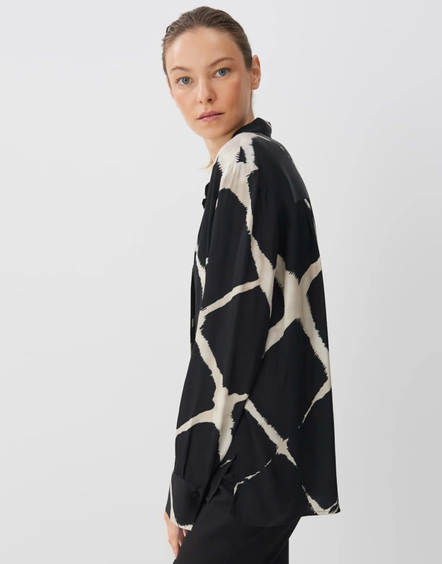 someday Fashion Blazer Vesten>Blouse Met Print Zirvana Black
