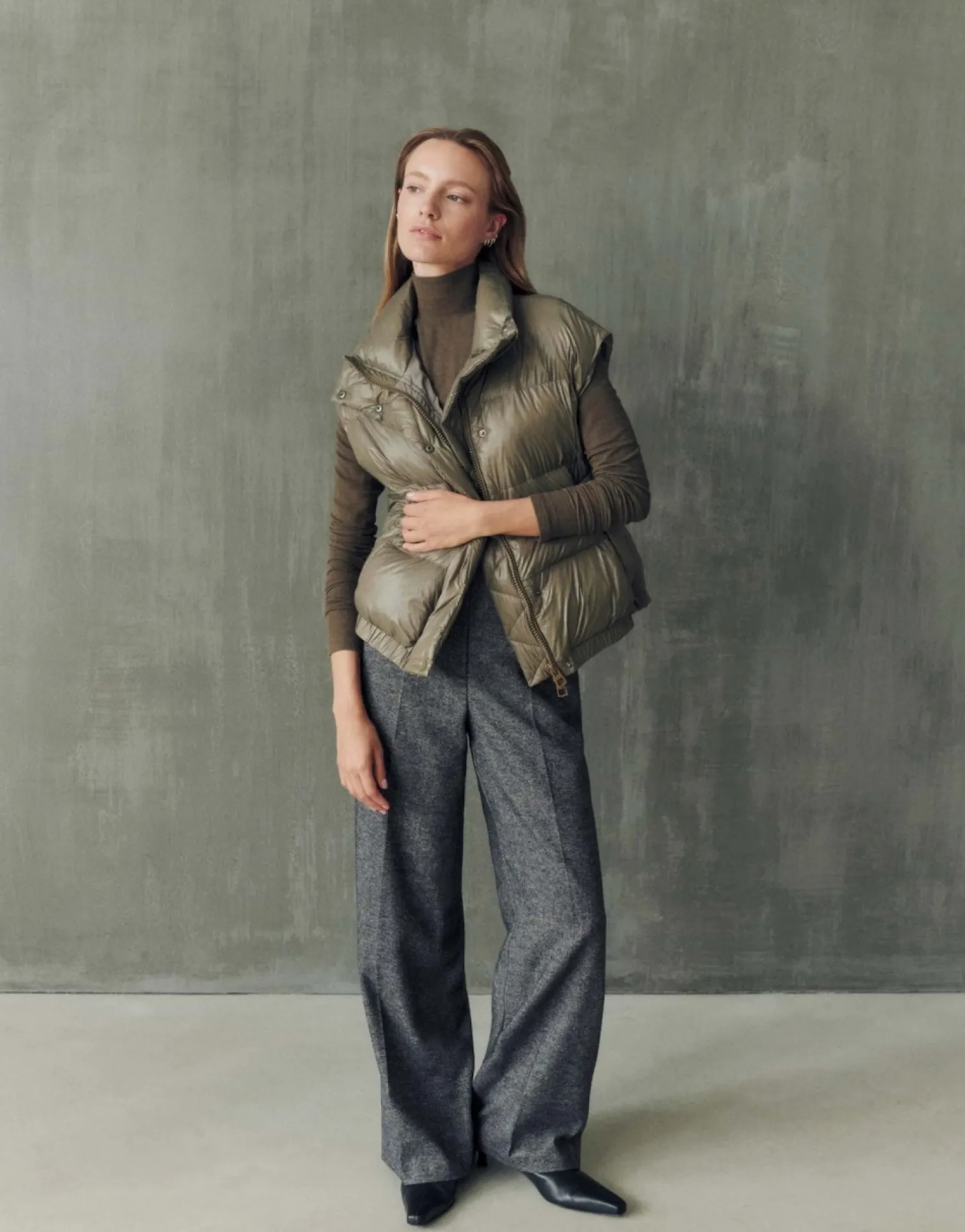 someday Fashion Blazer Vesten>Bodywarmer Vilith Misty Green