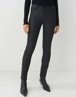 someday Fashion Broeken>Coated Jeans Cadou Coated Black