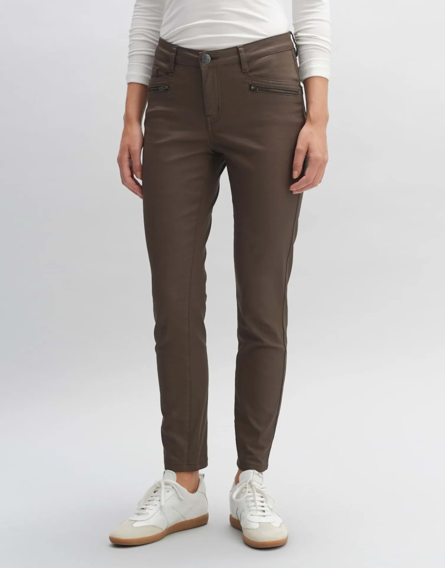 someday Fashion Broeken>Coated Jeans Evita Reloaded Sandalwood