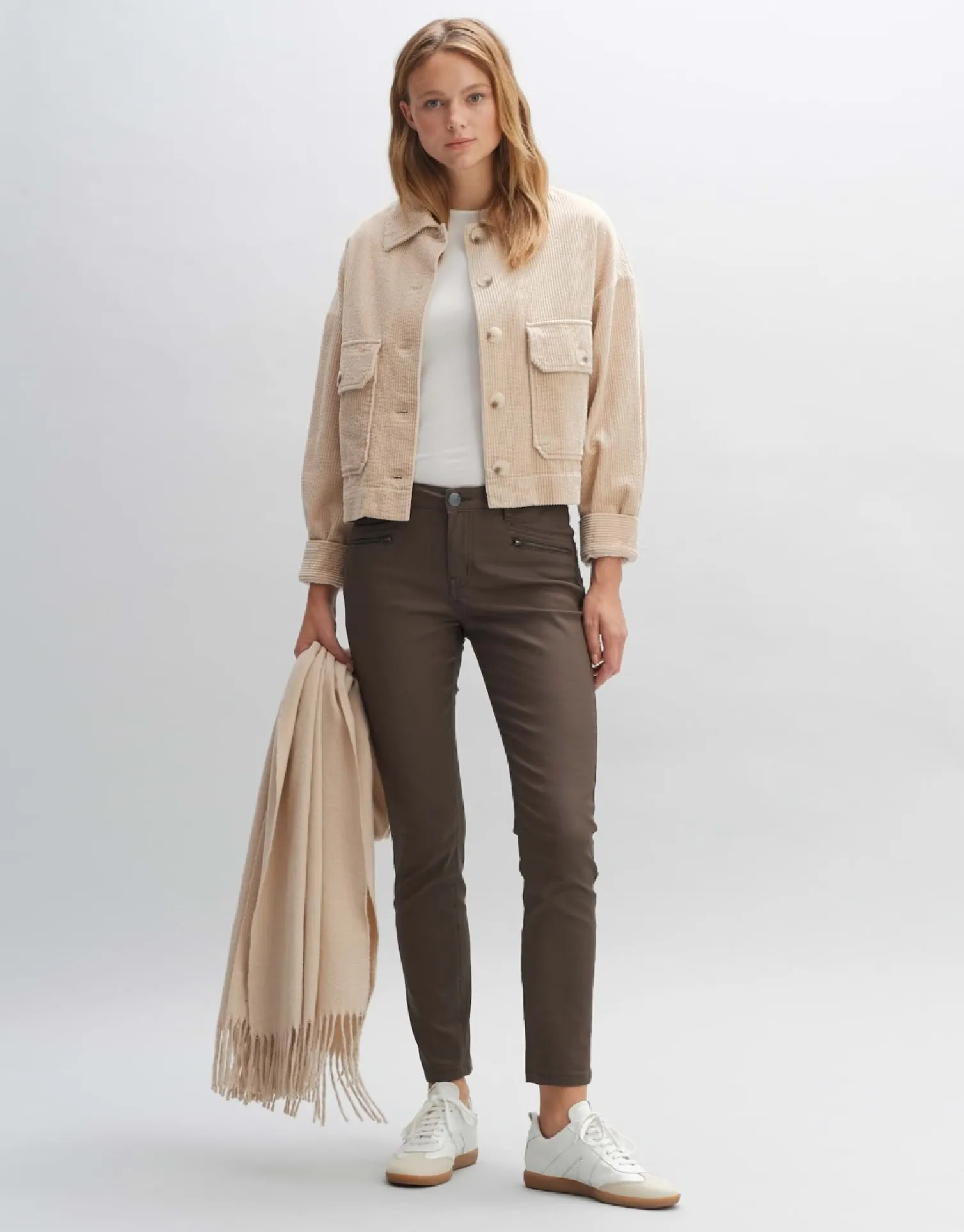 someday Fashion Broeken>Coated Jeans Evita Reloaded Sandalwood