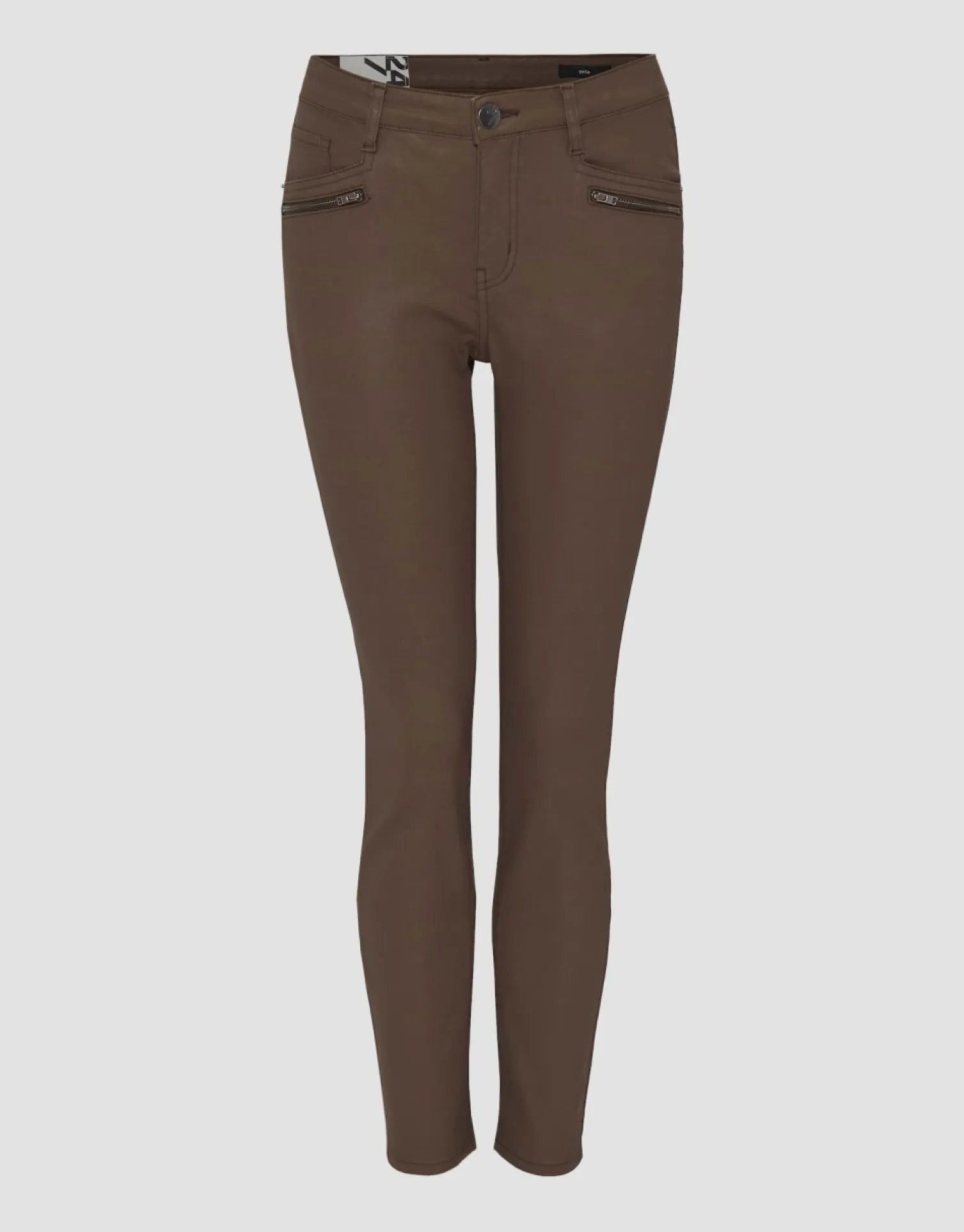 someday Fashion Broeken>Coated Jeans Evita Reloaded Sandalwood