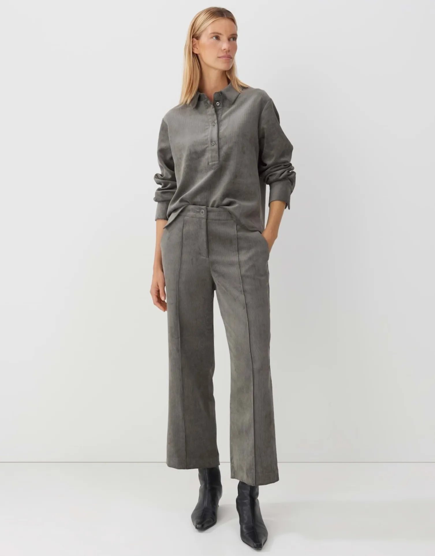 someday Fashion Broeken>Cordbroek Cabien Misty Green