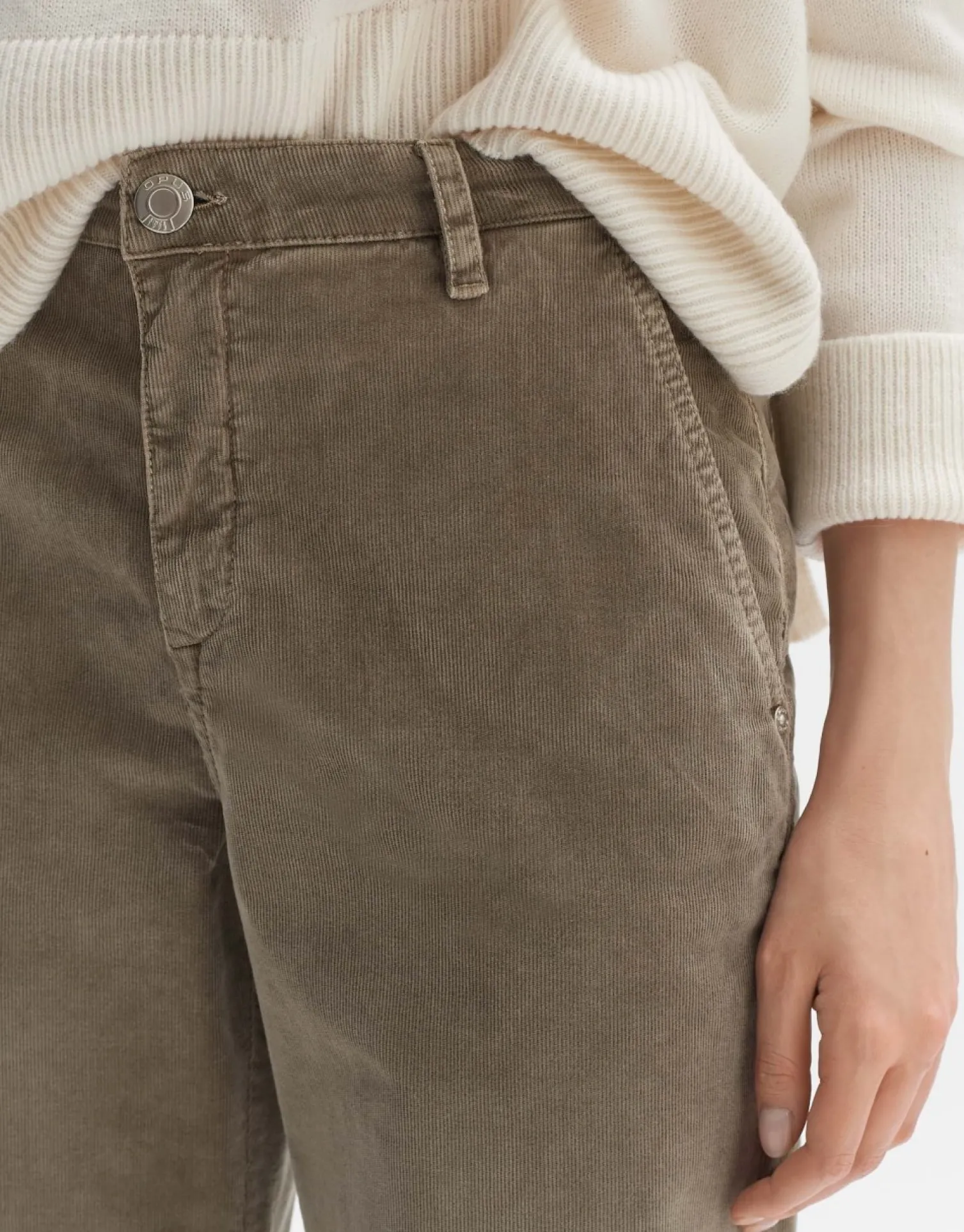 someday Fashion Broeken>Cordbroek Mokoti Cargo Sandalwood