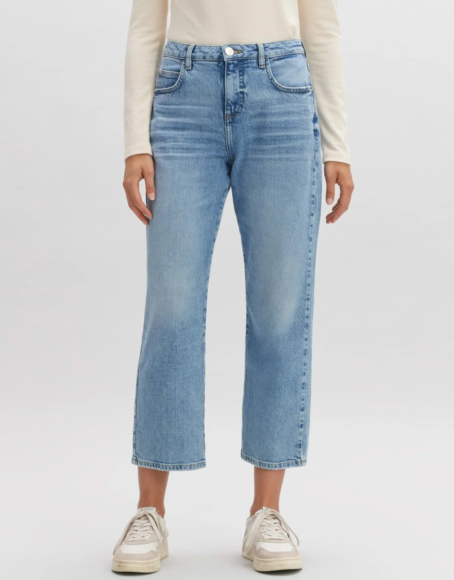 someday Fashion Jeans>Cropped Straight Jeans Lani Glazed Blue Glazed