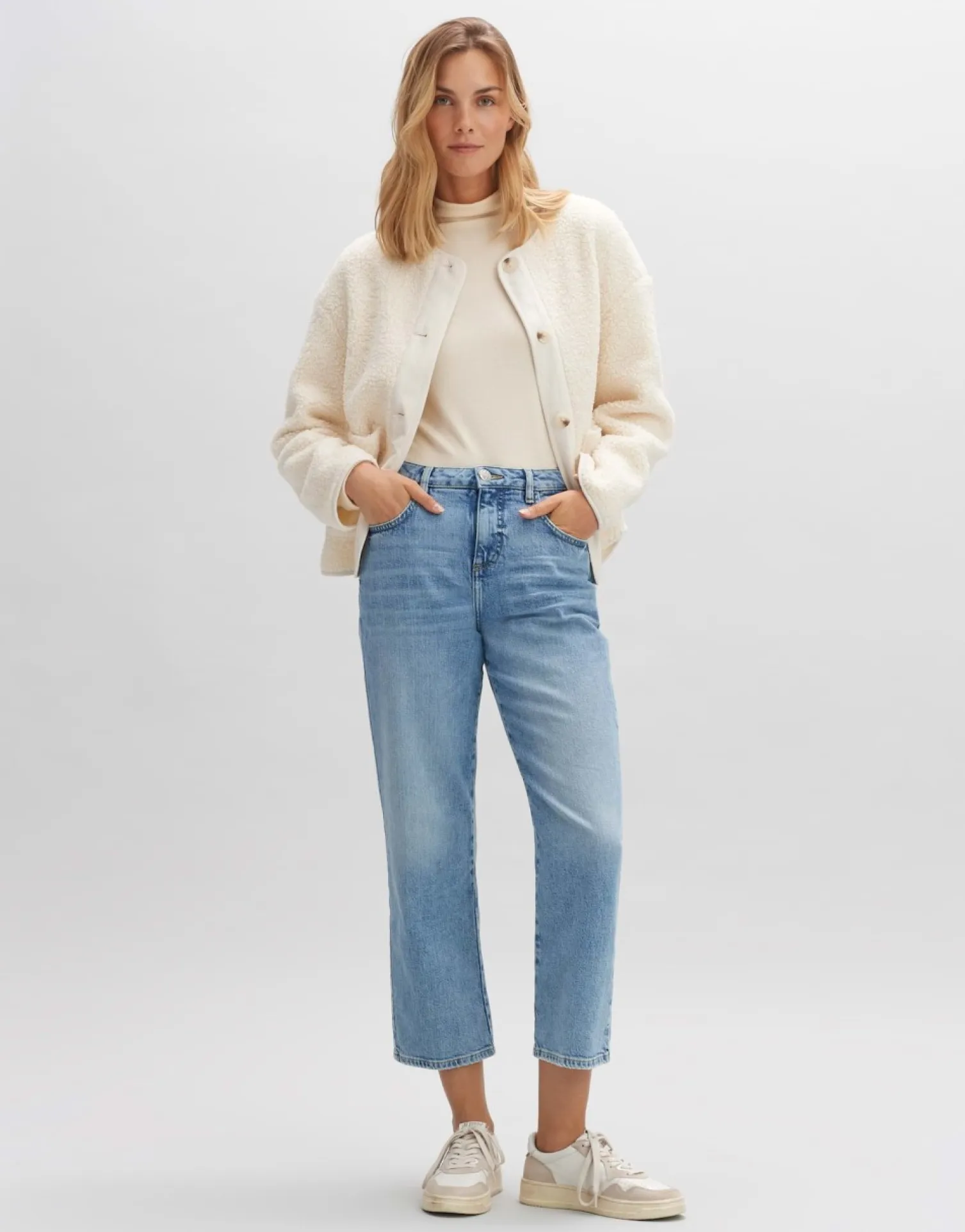 someday Fashion Jeans>Cropped Straight Jeans Lani Glazed Blue Glazed
