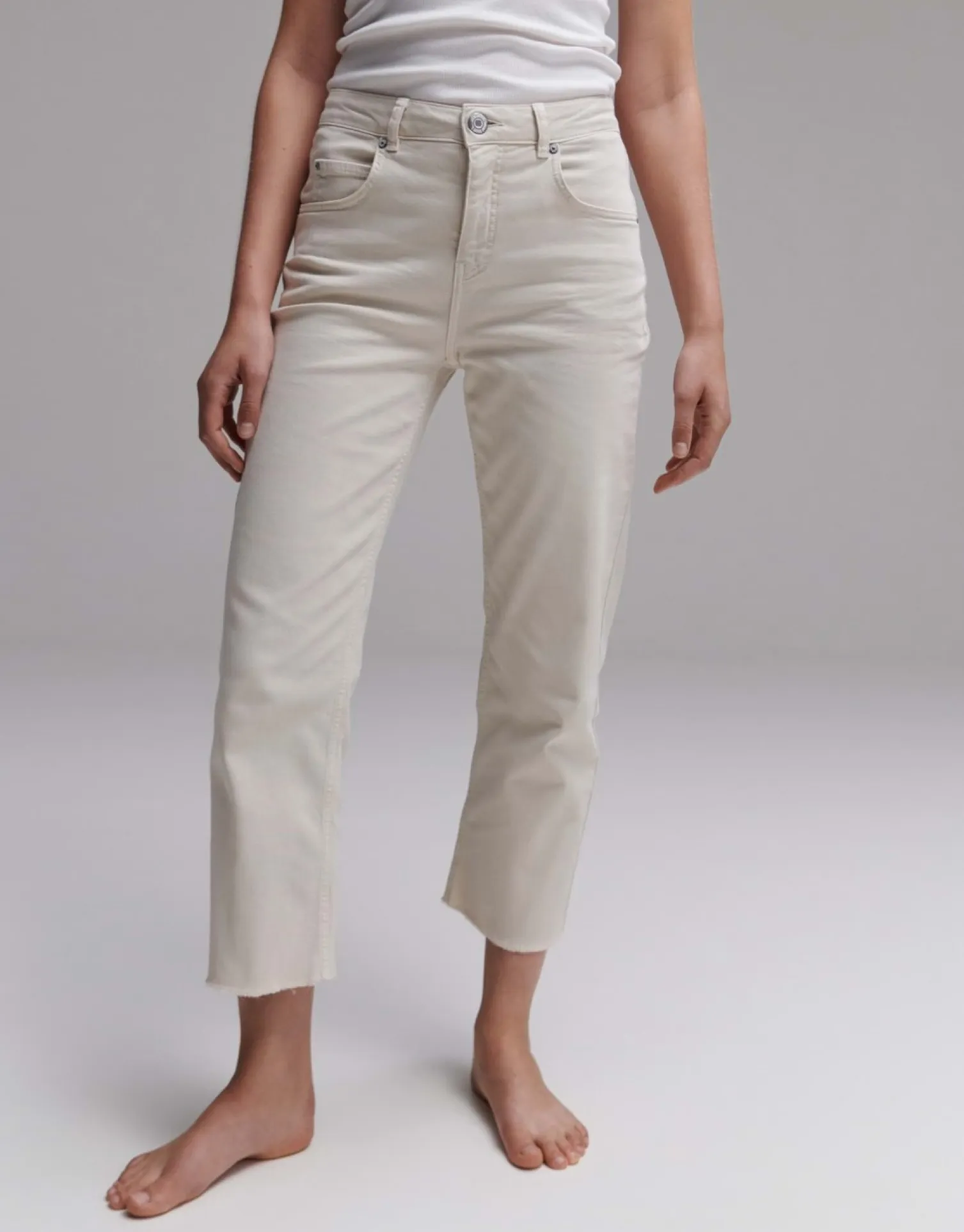 someday Fashion Jeans>Cropped Straight Jeans Momito Color Natural Glaze