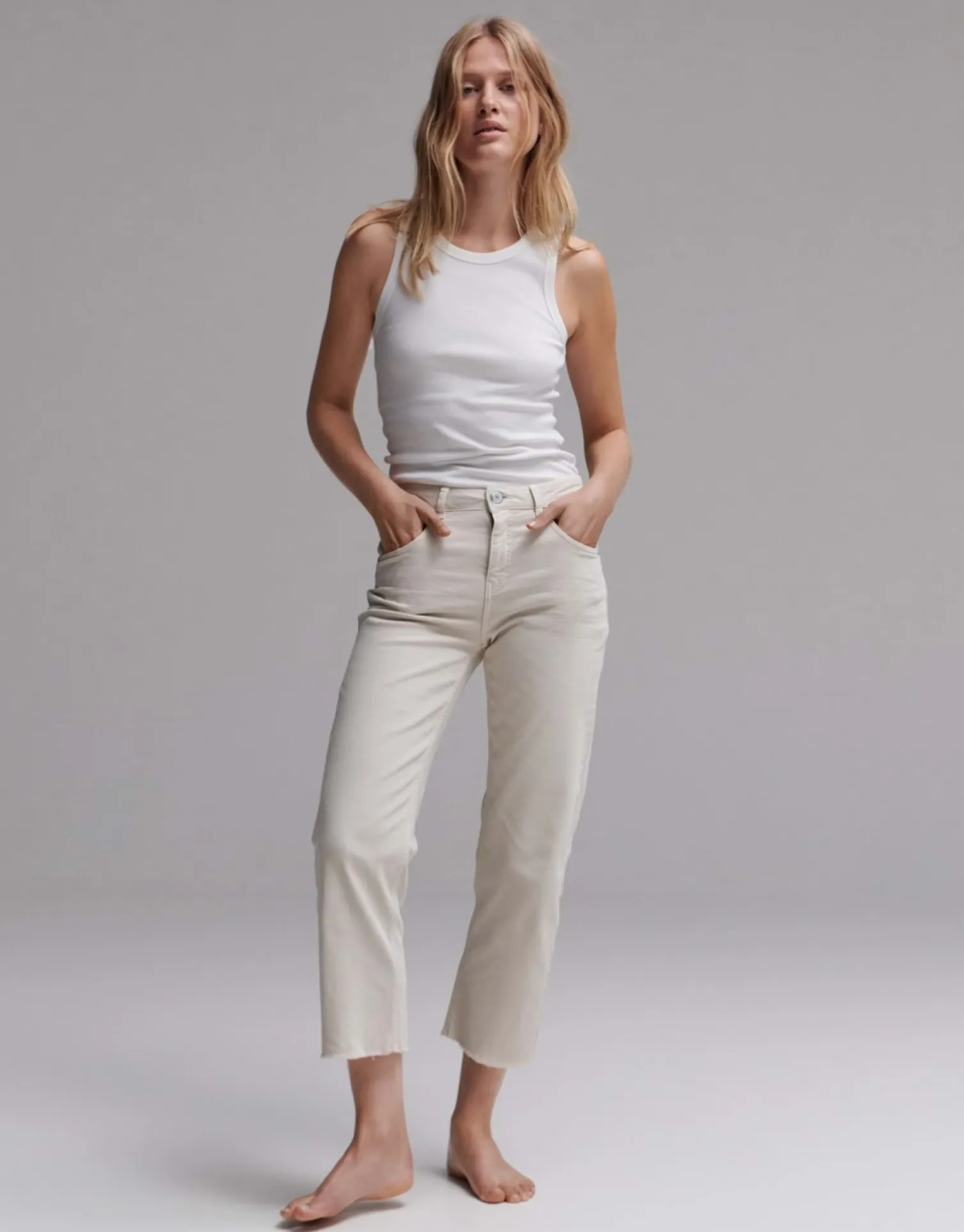 someday Fashion Jeans>Cropped Straight Jeans Momito Color Natural Glaze