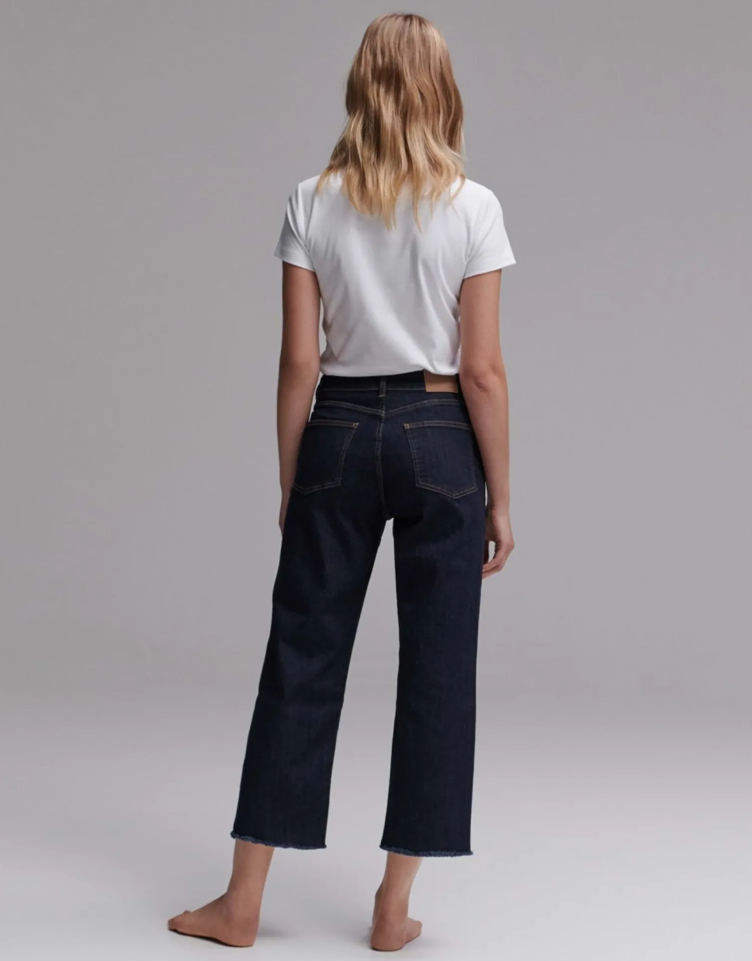 someday Fashion Jeans>Cropped Straight Jeans Momito Rinsed Blue