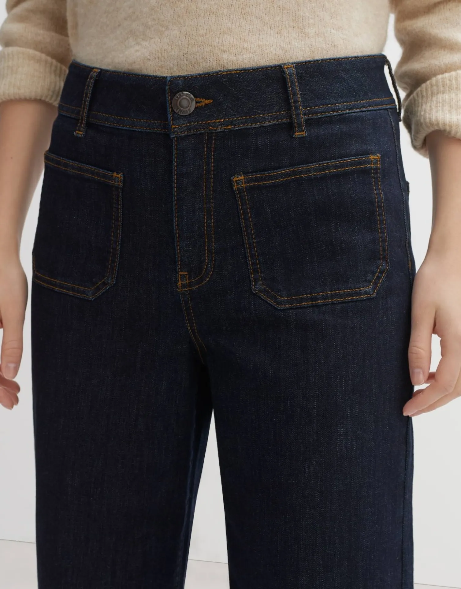 someday Fashion Jeans>Cropped Wide Jeans Macona Blue Rinsed Blue