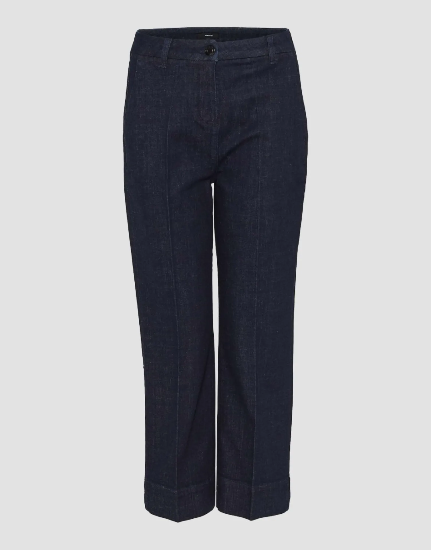 someday Fashion Jeans>Cropped Wide Jeans Mila Slit Blue Deep Rinsed Blue