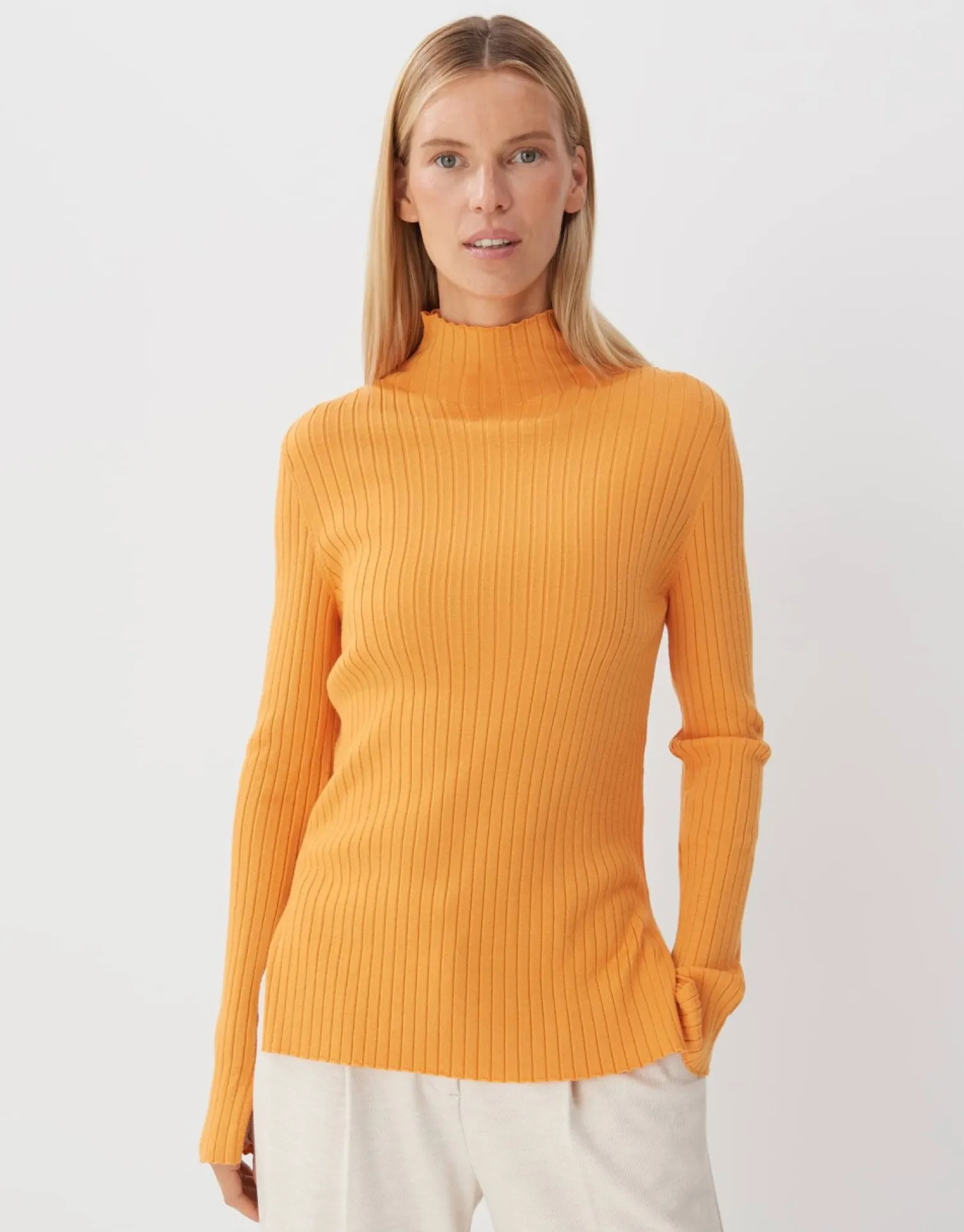 someday Fashion Gebreide Items>Fijngebreide Trui Tippi Crush Orange