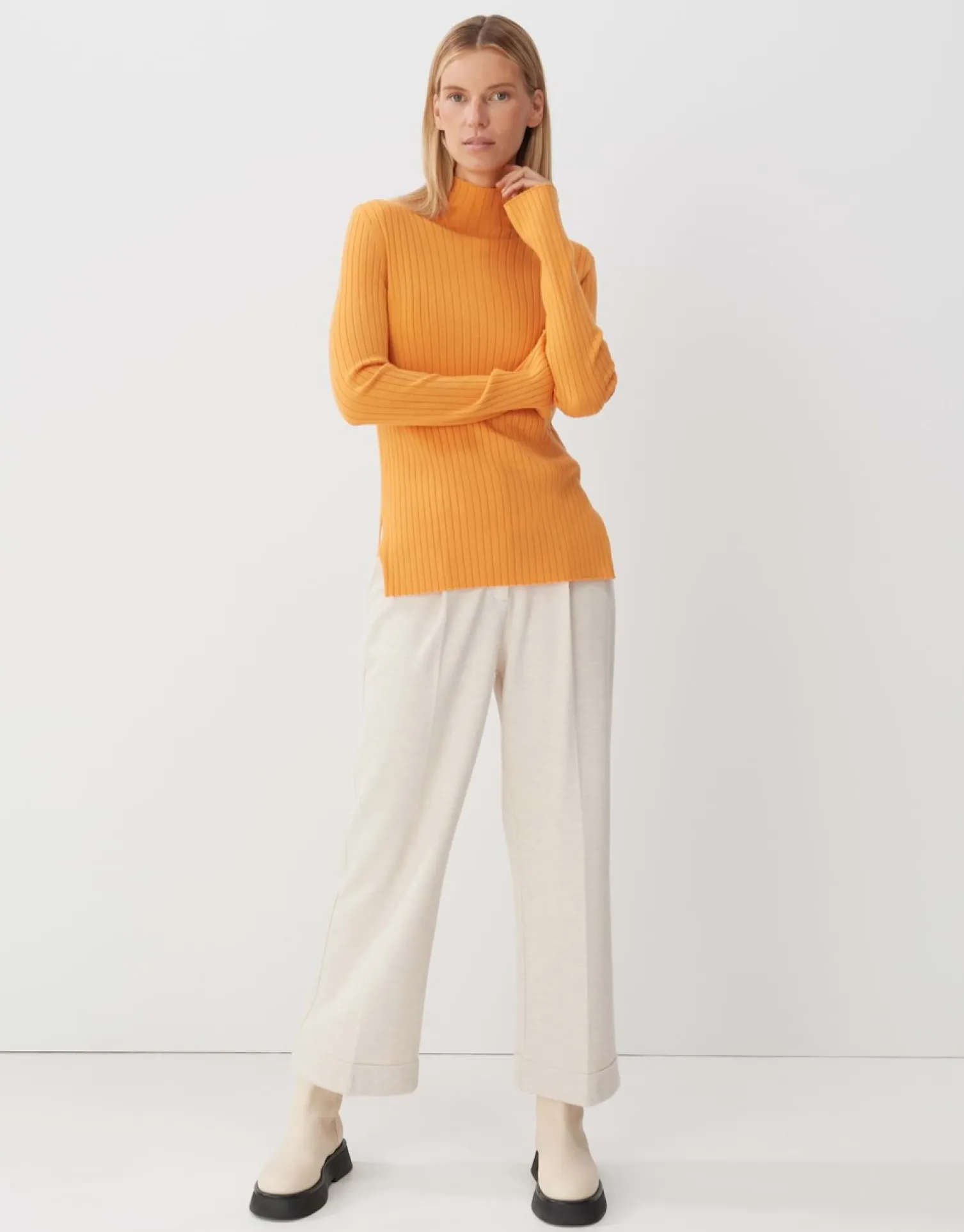someday Fashion Gebreide Items>Fijngebreide Trui Tippi Crush Orange