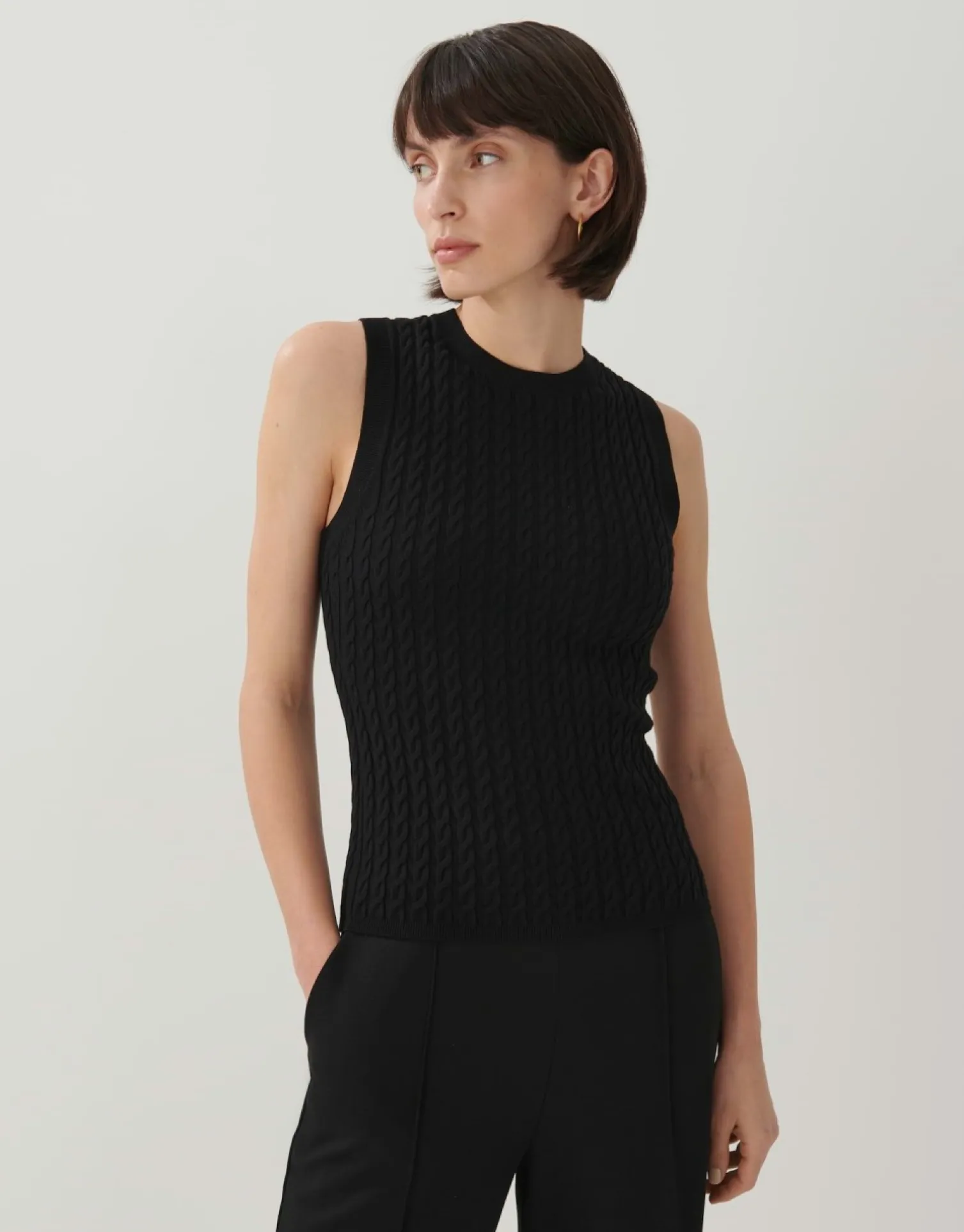 someday Fashion Gebreide Items>Gebreid Top Tanelle Black