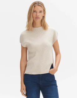 someday Fashion Gebreide Items>Gebreid T-Shirt Palimi Natural Glaze