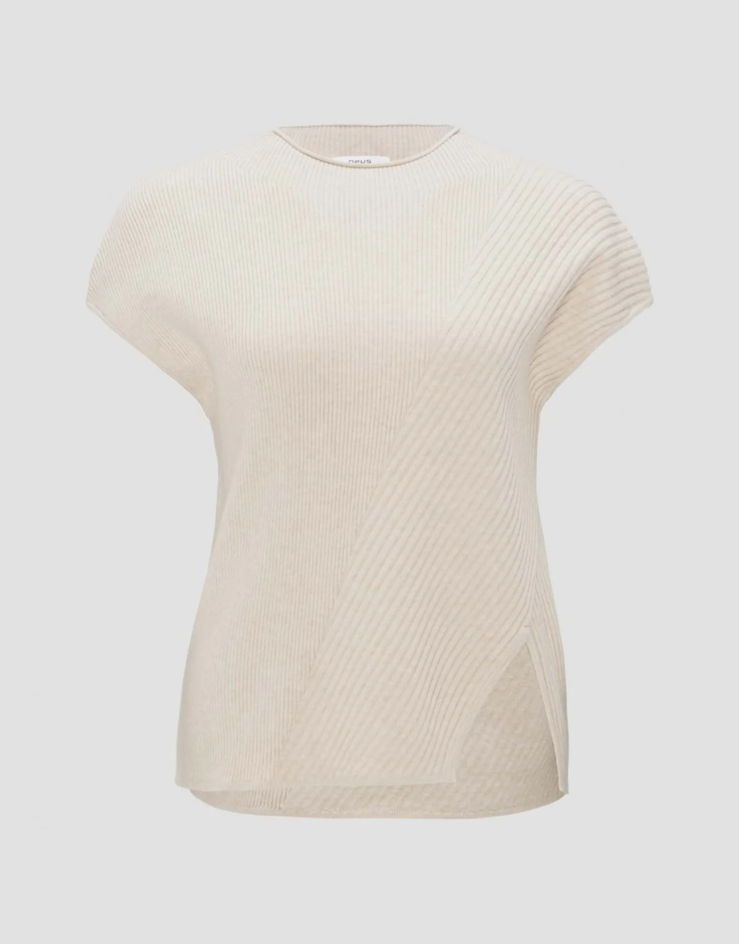 someday Fashion Gebreide Items>Gebreid T-Shirt Palimi Natural Glaze