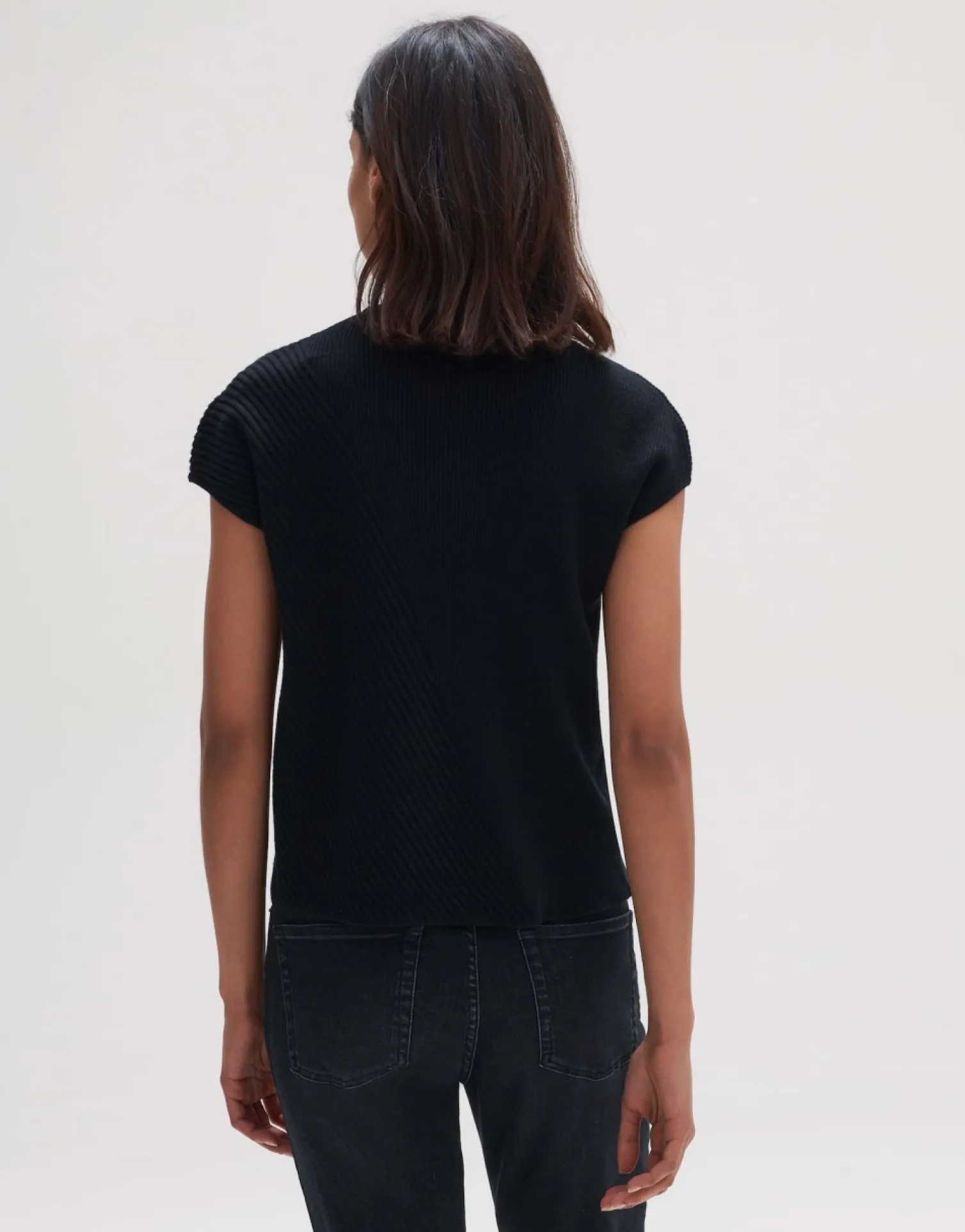 someday Fashion Gebreide Items>Gebreid T-Shirt Palimi Black