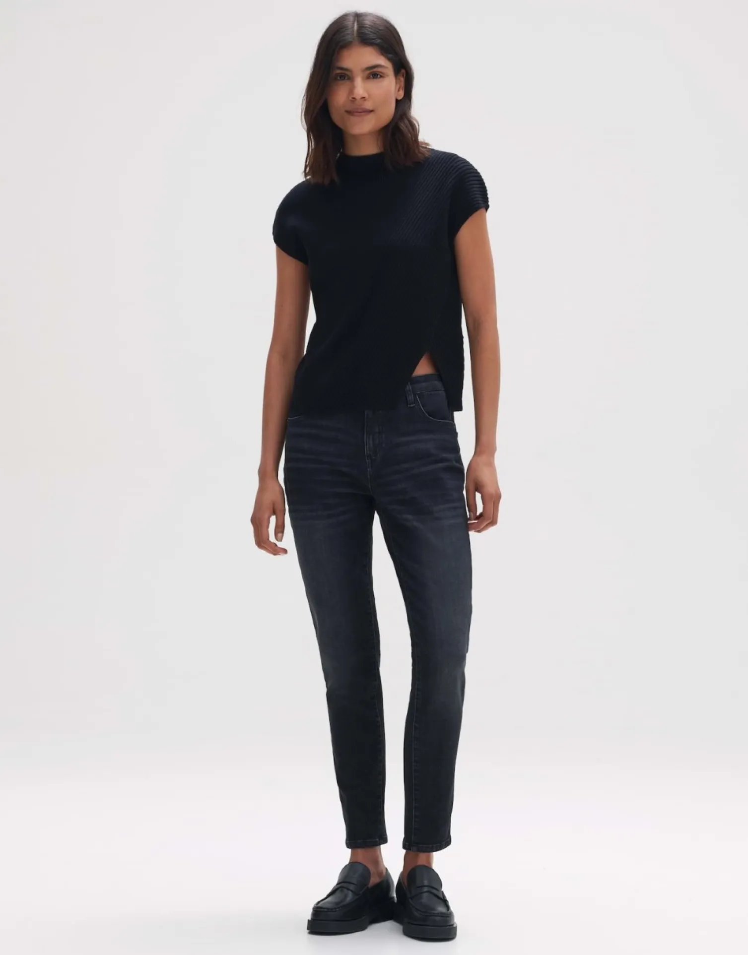 someday Fashion Gebreide Items>Gebreid T-Shirt Palimi Black