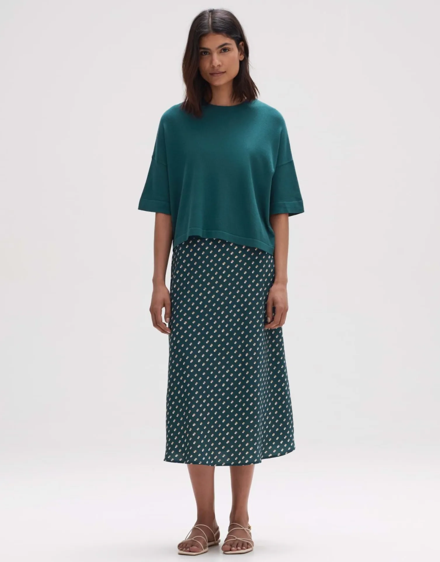 someday Fashion Gebreide Items>Gebreid T-Shirt Pinu Deep Teal