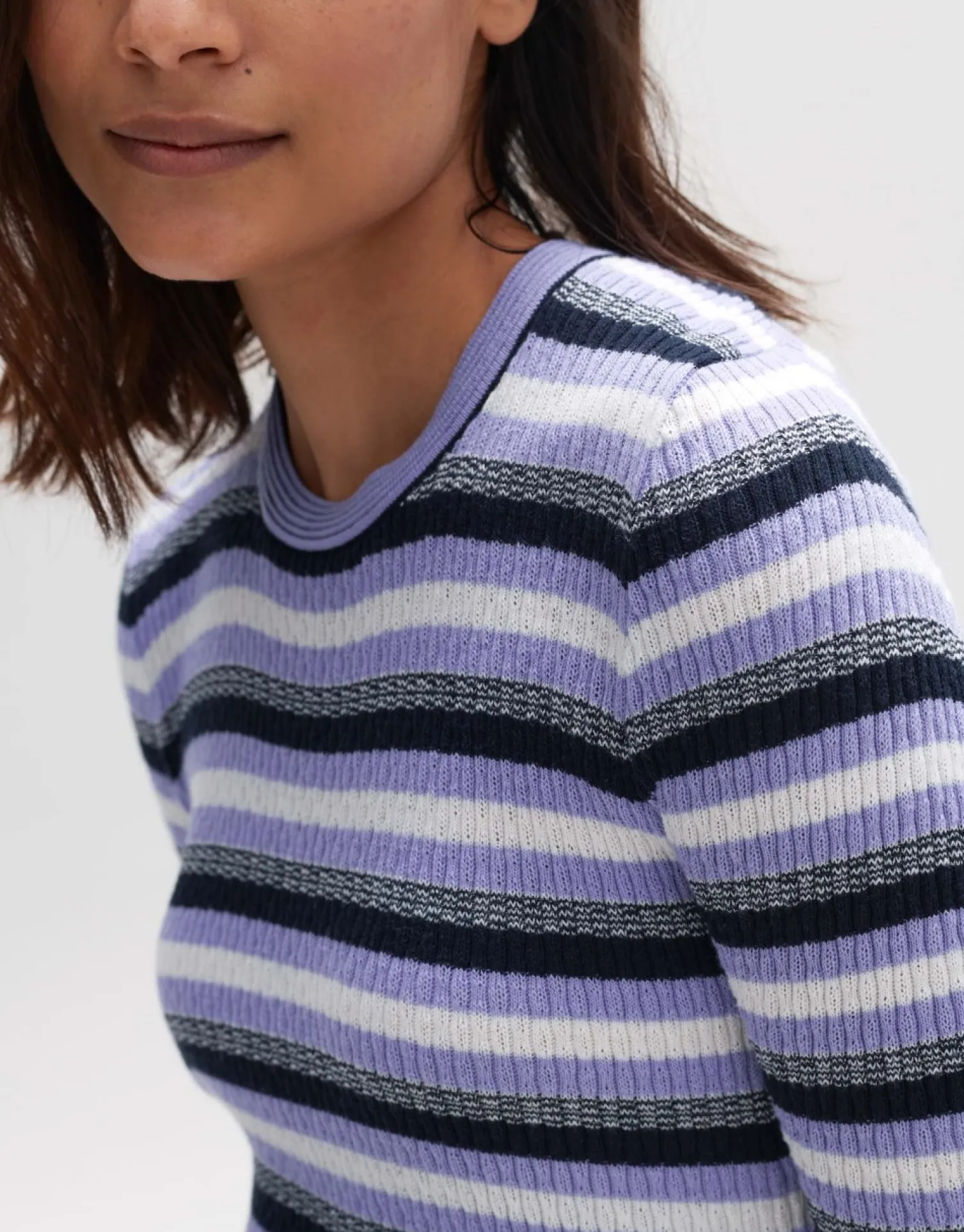 someday Fashion Gebreide Items>Gebreid T-Shirt Pumala Coal Blue