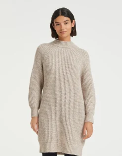 someday Fashion Jurken Rokken>Gebreide Jurk Wetrissi Nutmeg