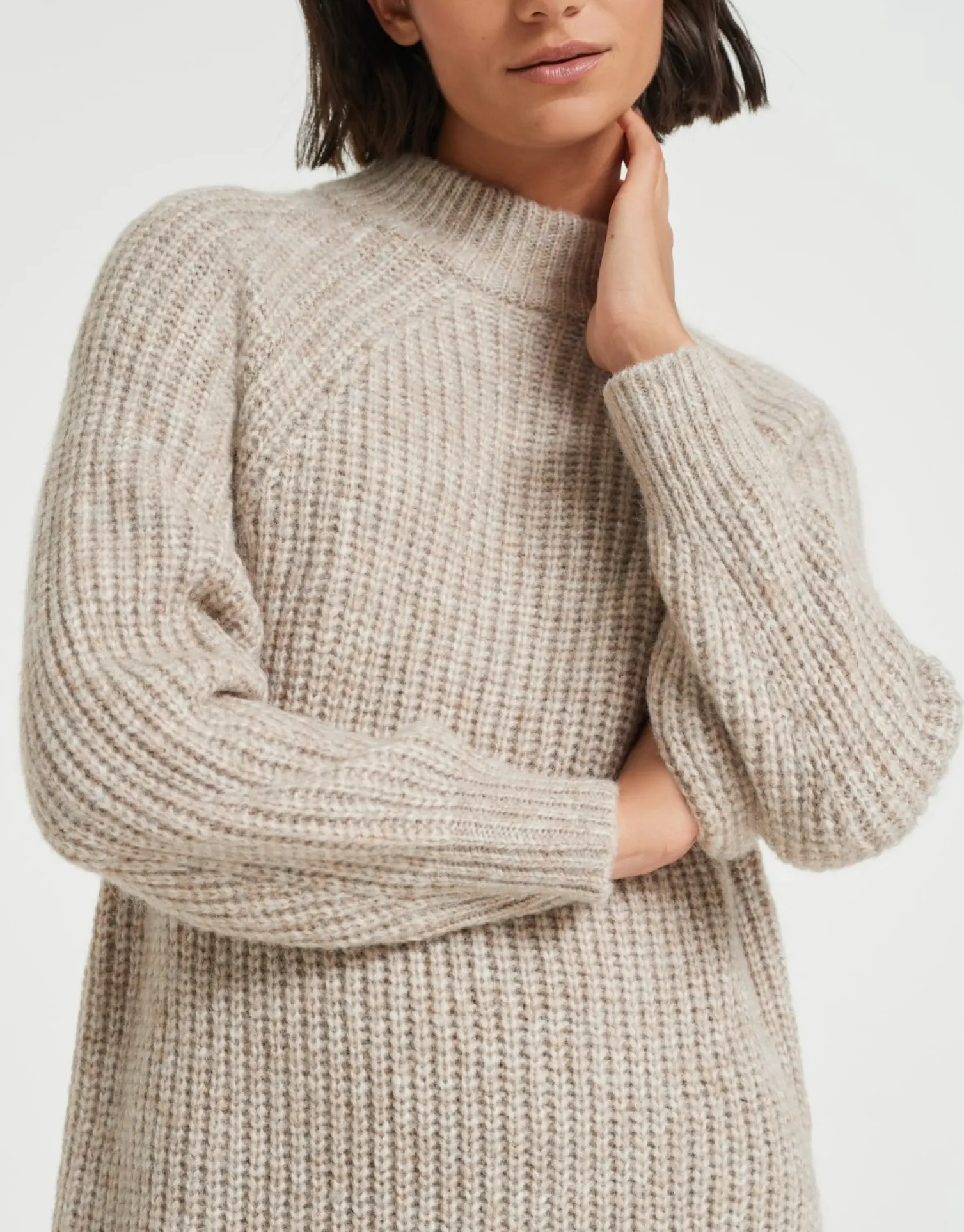 someday Fashion Jurken Rokken>Gebreide Jurk Wetrissi Nutmeg