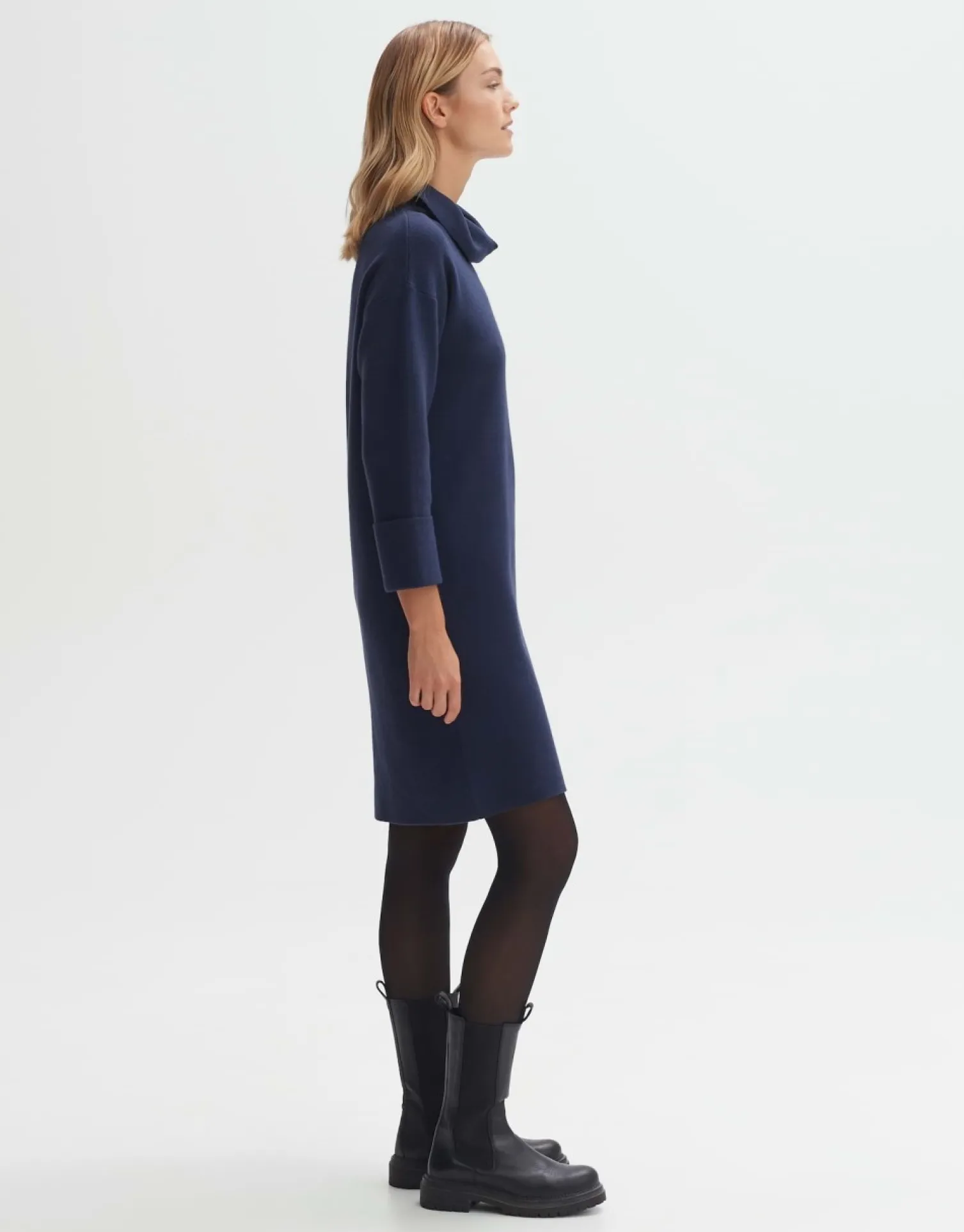 someday Fashion Jurken Rokken>Gebreide Jurk Wipino Coal Blue