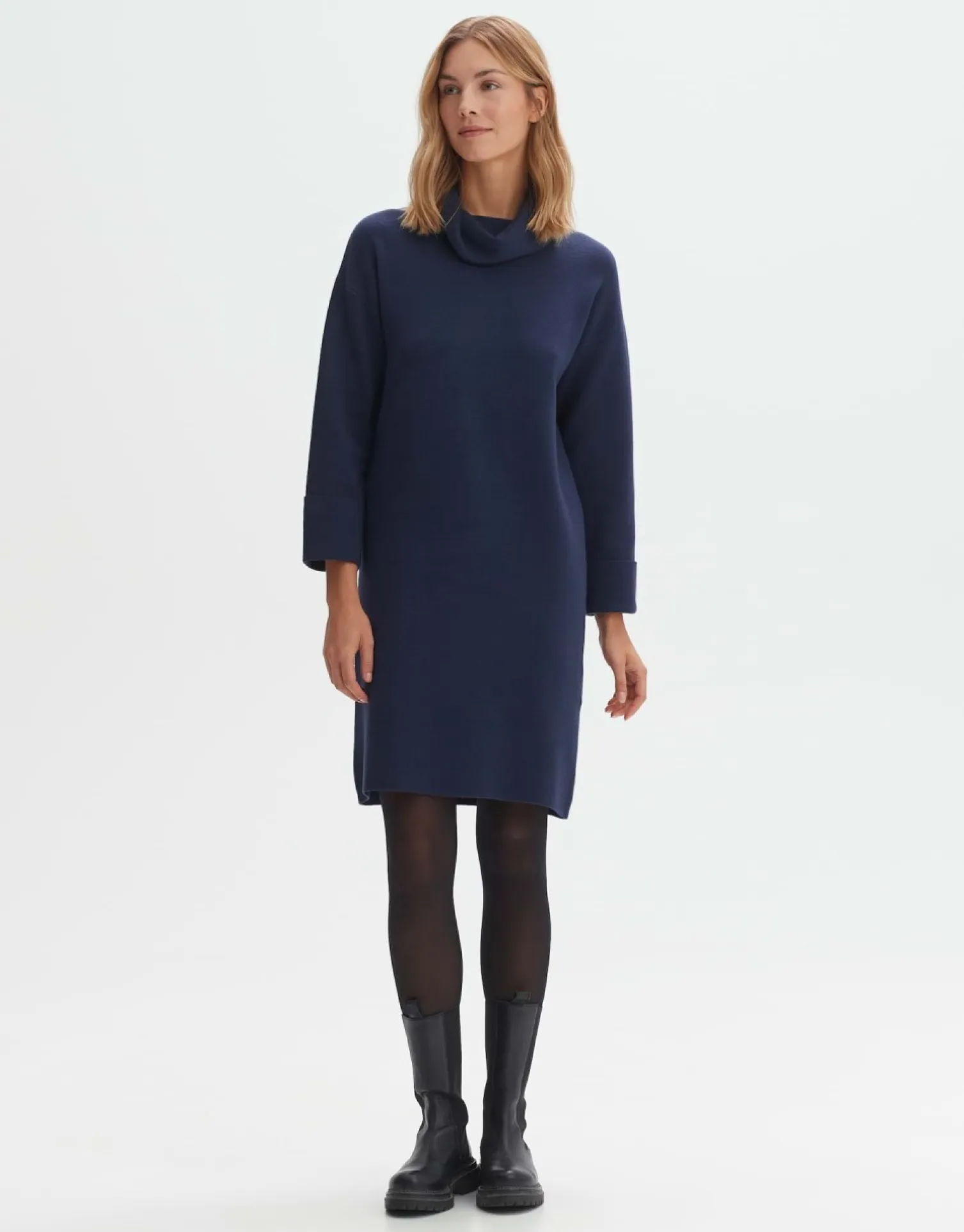 someday Fashion Jurken Rokken>Gebreide Jurk Wipino Coal Blue