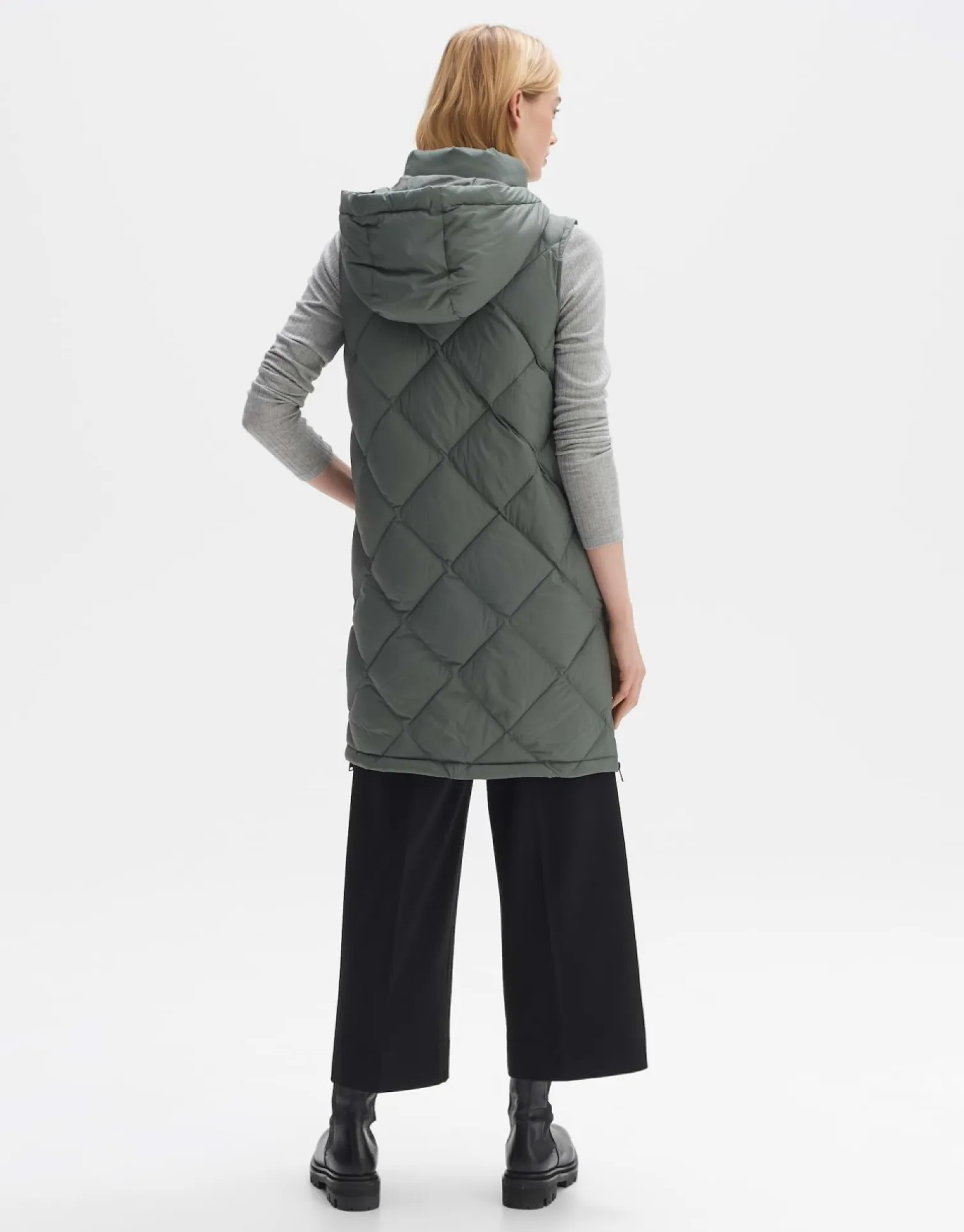 someday Fashion Blazer Vesten>Gewatteerde Bodywarmer Wafi Dark Sage