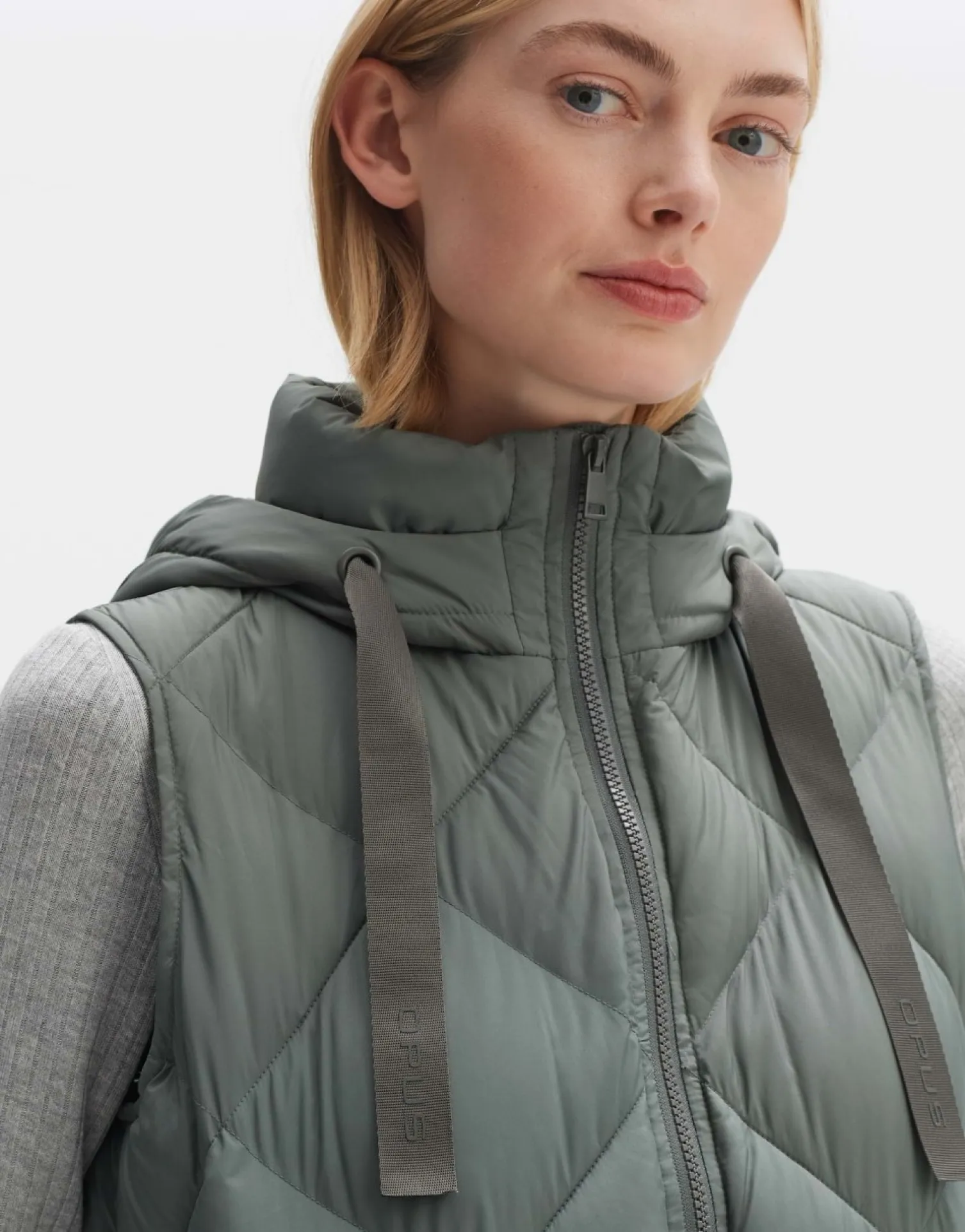 someday Fashion Blazer Vesten>Gewatteerde Bodywarmer Wafi Dark Sage