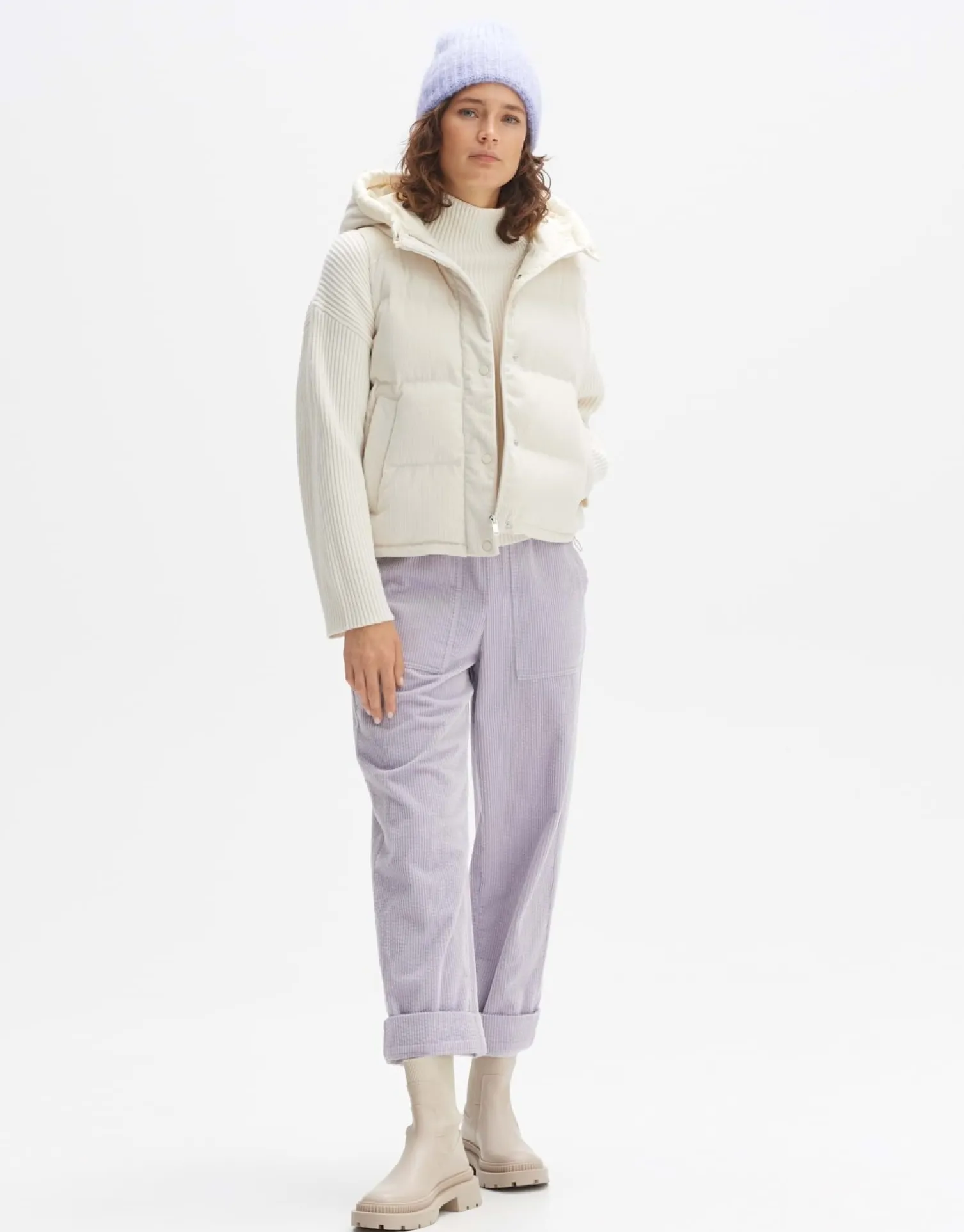someday Fashion Blazer Vesten>Gewatteerde Bodywarmer Wolma Soft Cream