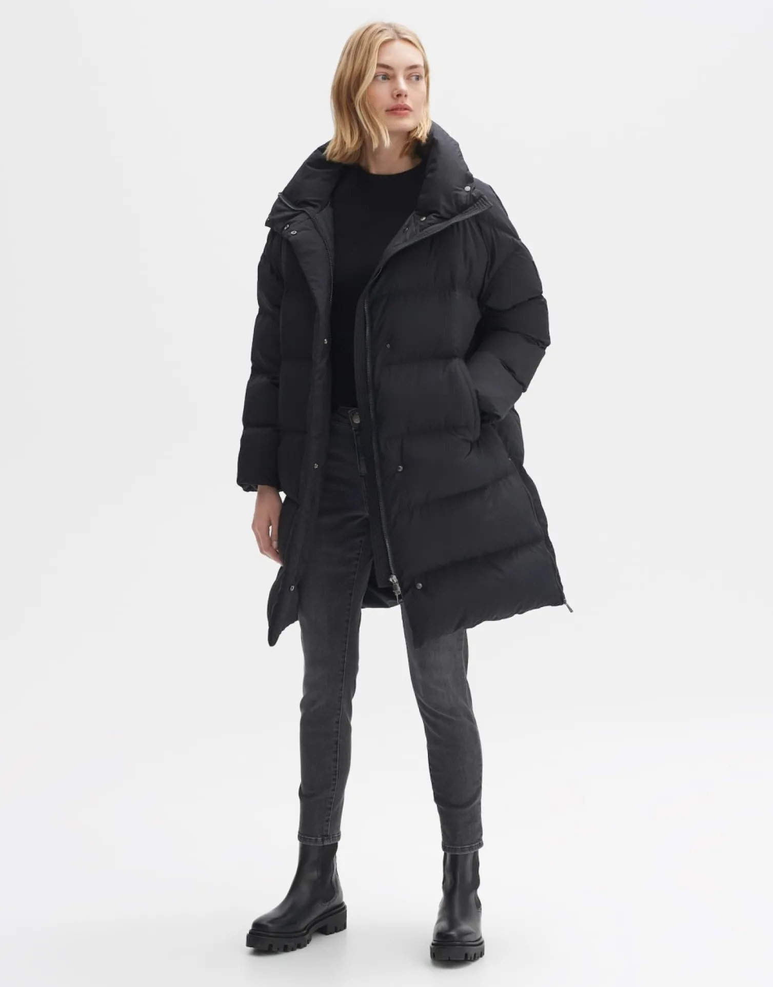 someday Fashion Outdoor>Gewatteerde Mantel Hileni Black