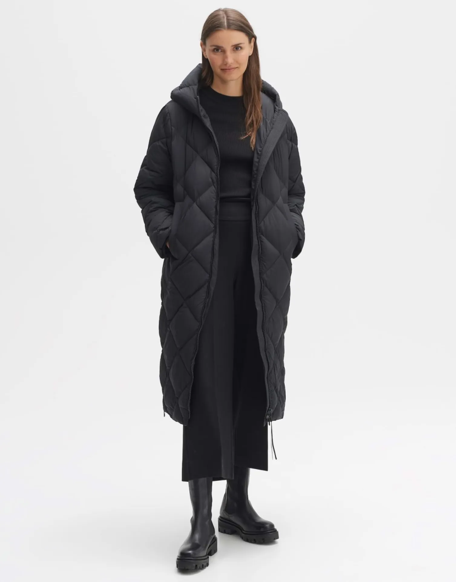 someday Fashion Outdoor>Gewatteerde Mantel Hubine Black