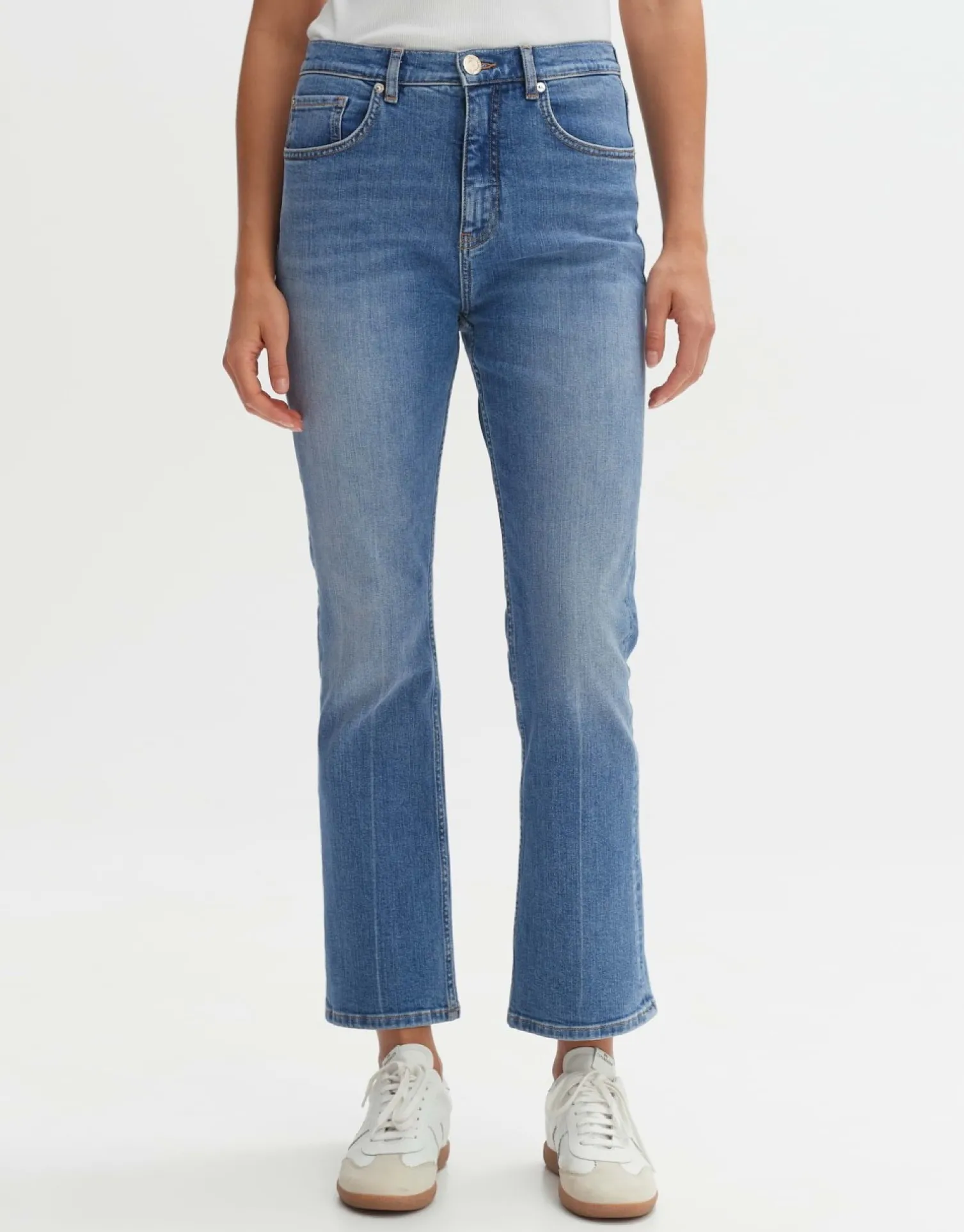 someday Fashion Jeans>Kick Flared Jeans Eboni Sky Blue Washed