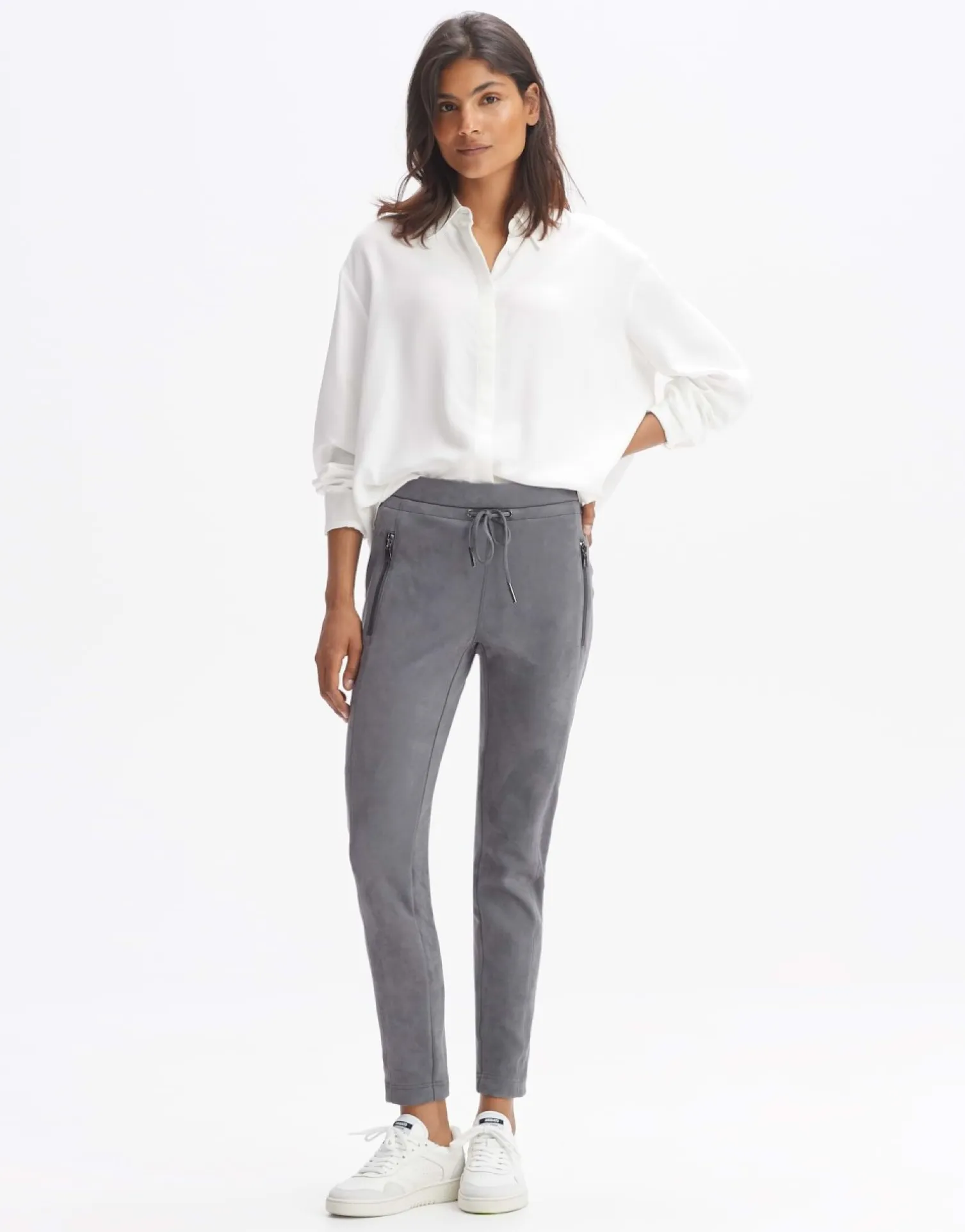 someday Fashion Broeken>Kunstleren Broek Elvina Graphite Glaze